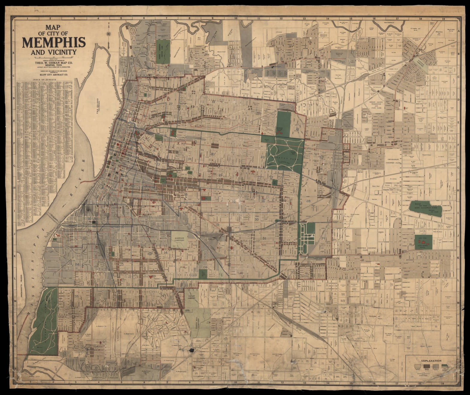 Map Of The City Of Memphis Vicinity 1925 Maps At The Tennessee State Library Archives Tennessee Virtual Archive Map Of The City Of Memphis Vicinity 1925 Maps At The Tennessee State Library Archives Tennessee Virtual Archive