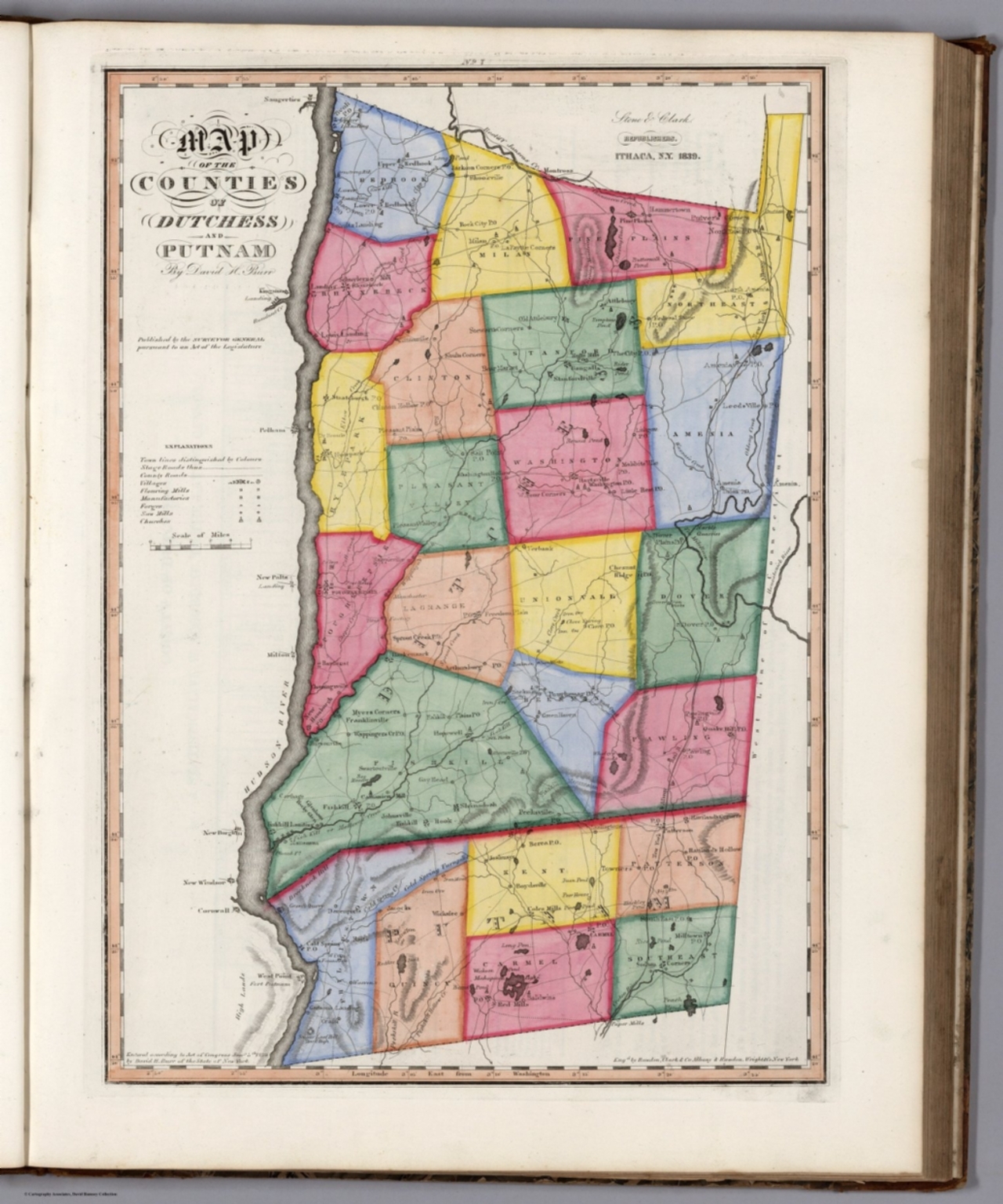 Map Of The Counties Of Dutchess And Putnam New York Burr David H 1803 1875 Free Download Borrow And Streaming Internet Archive