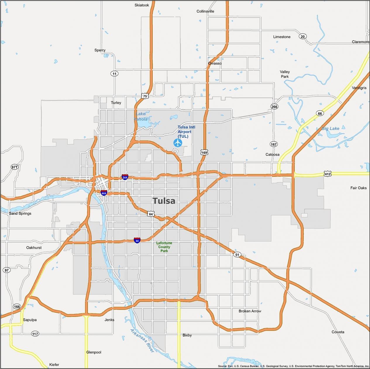 Map Of Tulsa Oklahoma GIS Geography Map Of Tulsa Oklahoma GIS Geography