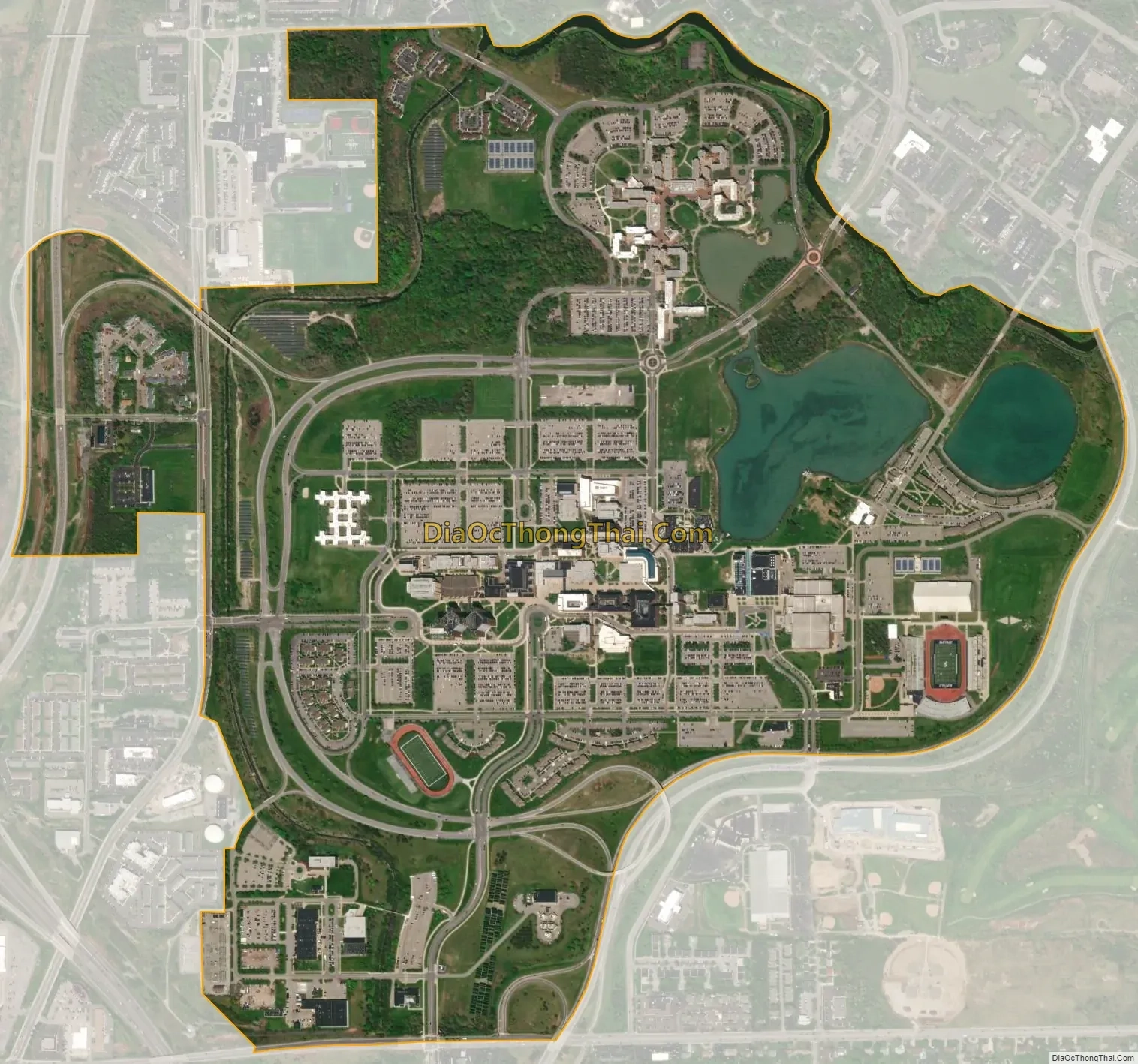 Map Of University At Buffalo CDP Thong Thai Real