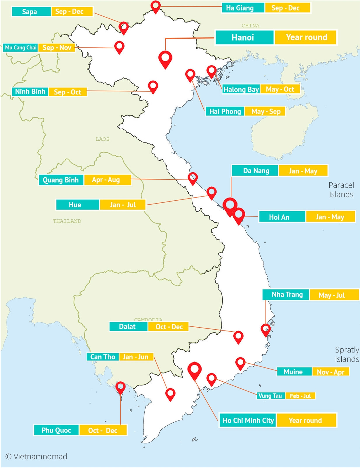 Map Of Vietnam Vietnam Cities Travel Maps Vietnamnomad