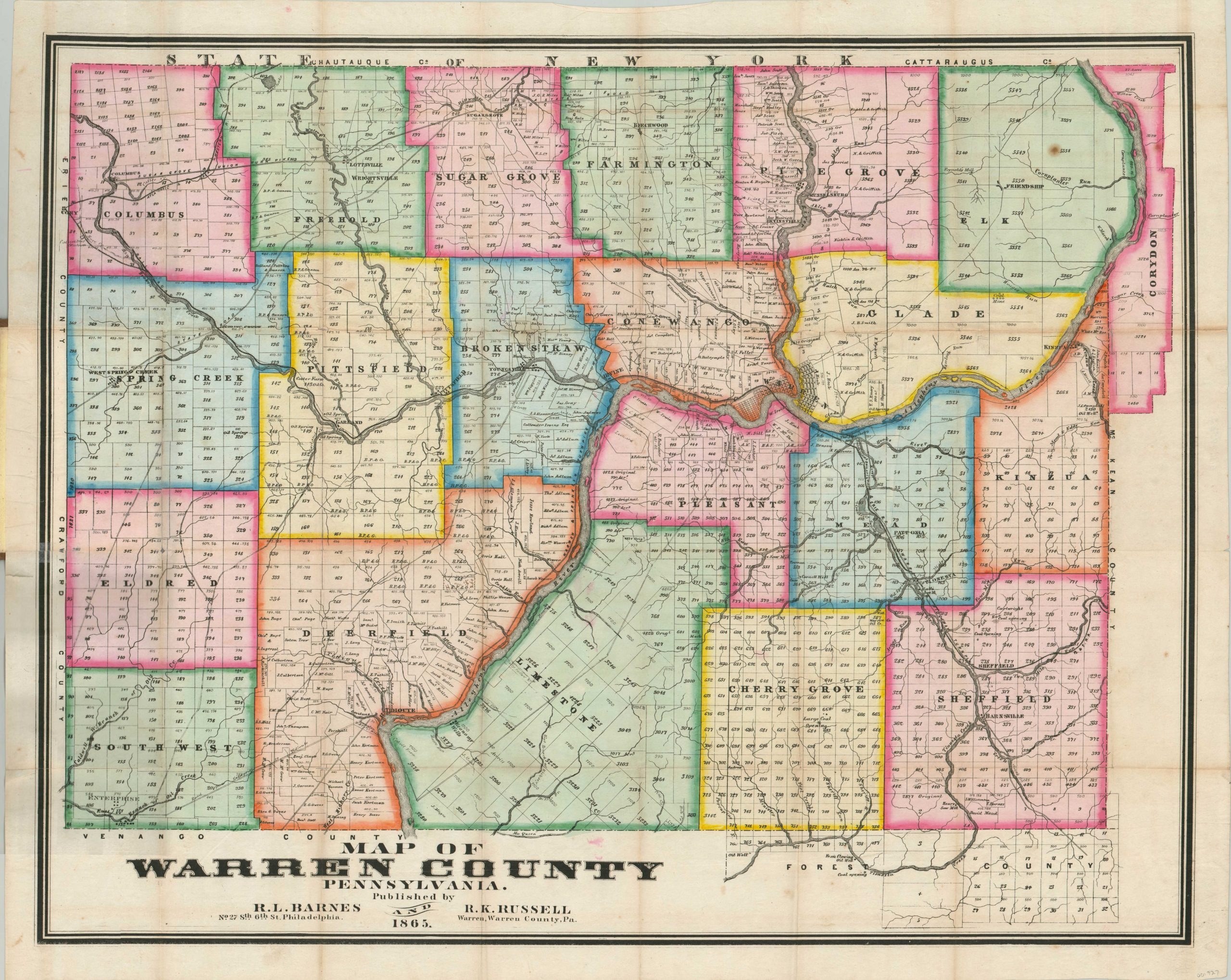map of warren county