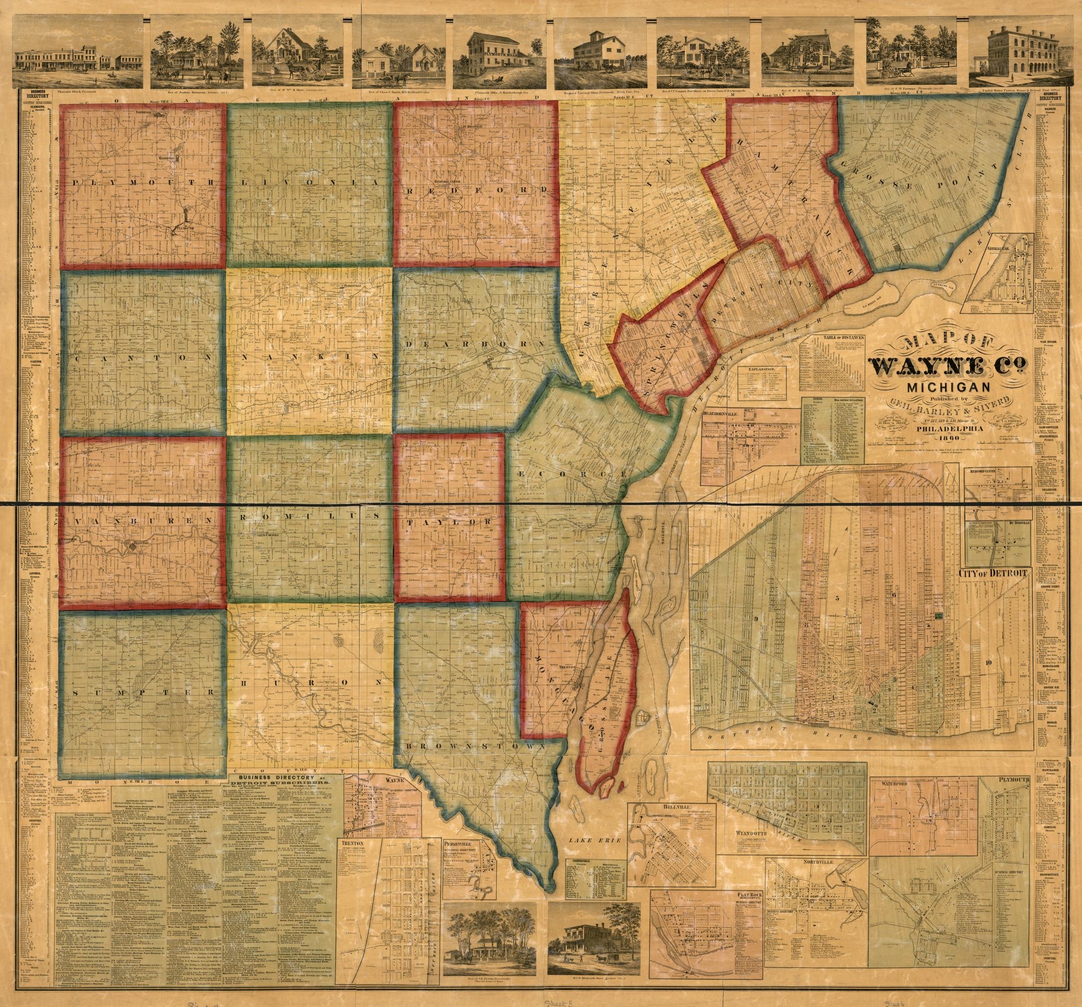 wayne county map michigan