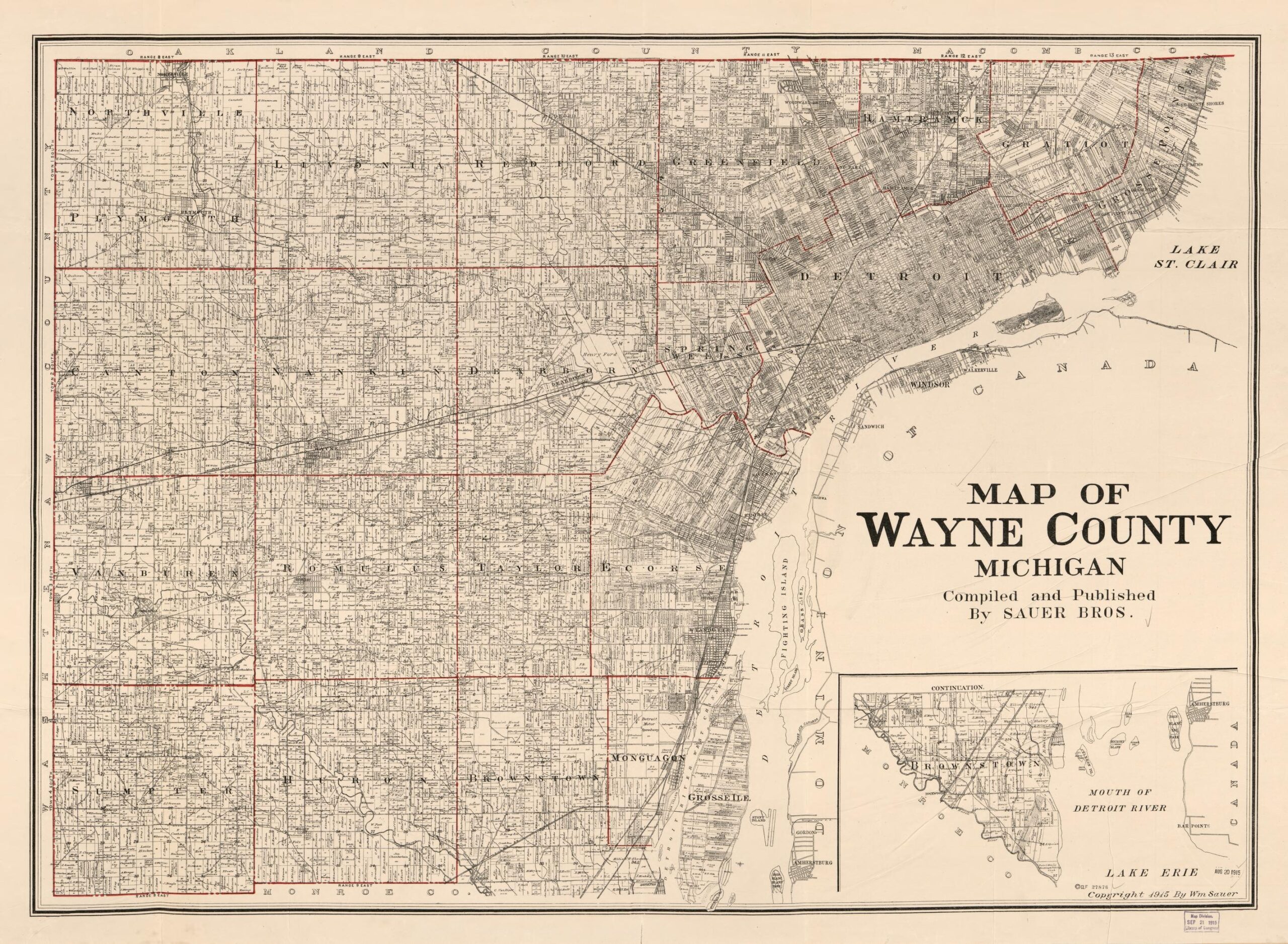 Map Of Wayne County Michigan Library Of Congress Map Of Wayne County Michigan Library Of Congress