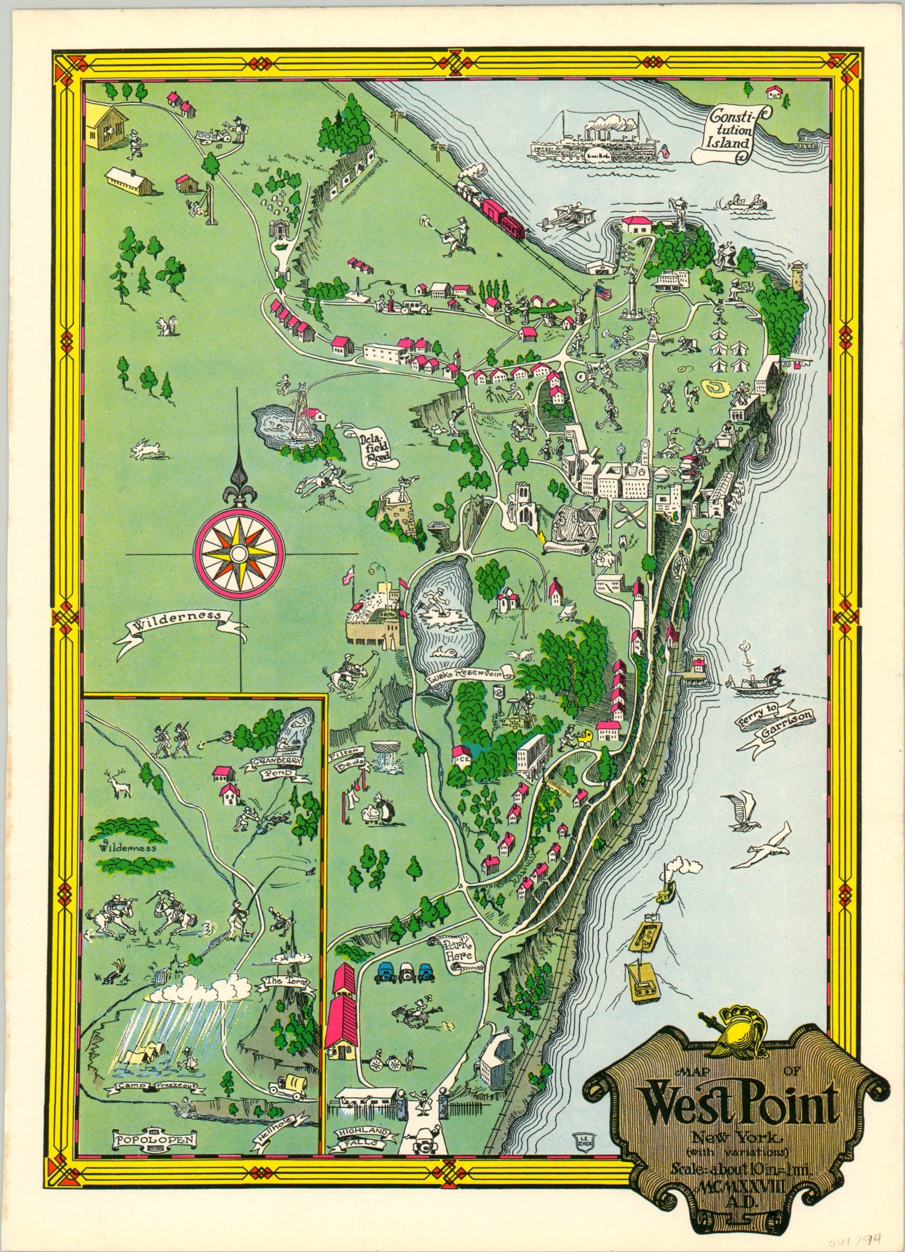 Map Of West Point New York with Variations Curtis Wright Maps