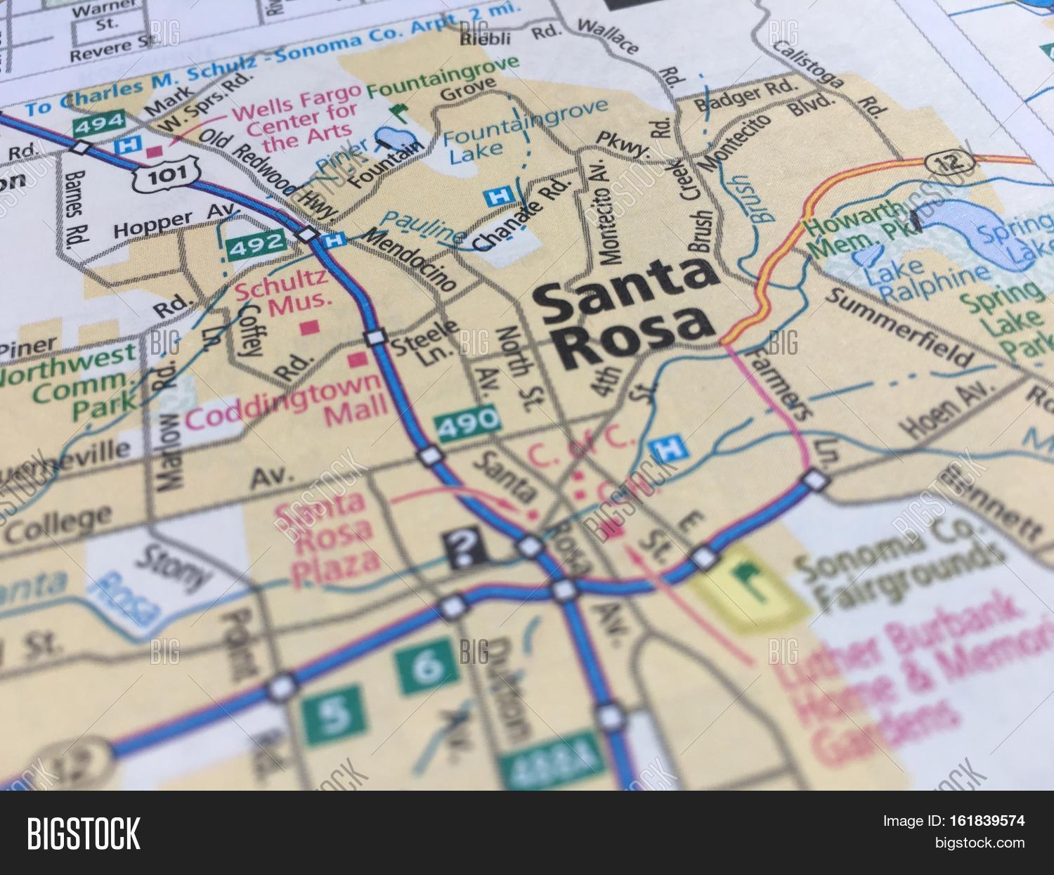 Map Santa Rosa Image Photo Free Trial Bigstock