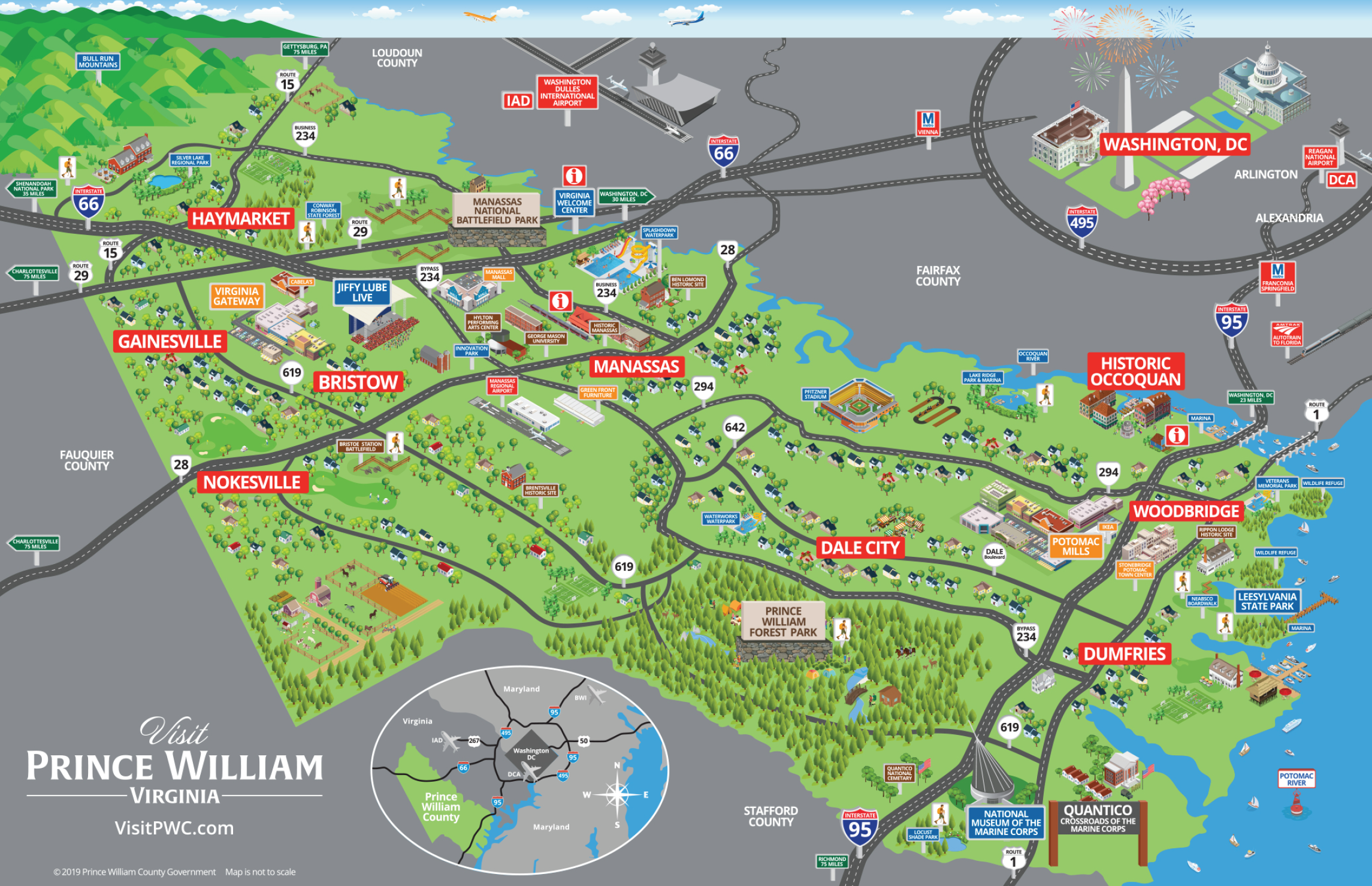 Map Transportation Visitor Services