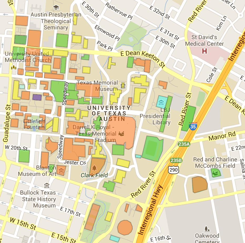 MAP UT Buildings And The History Behind Their Names The Daily Texan