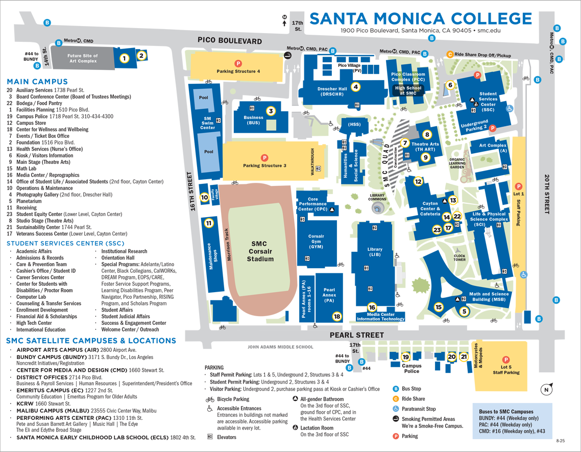 Maps And Directions Santa Monica College