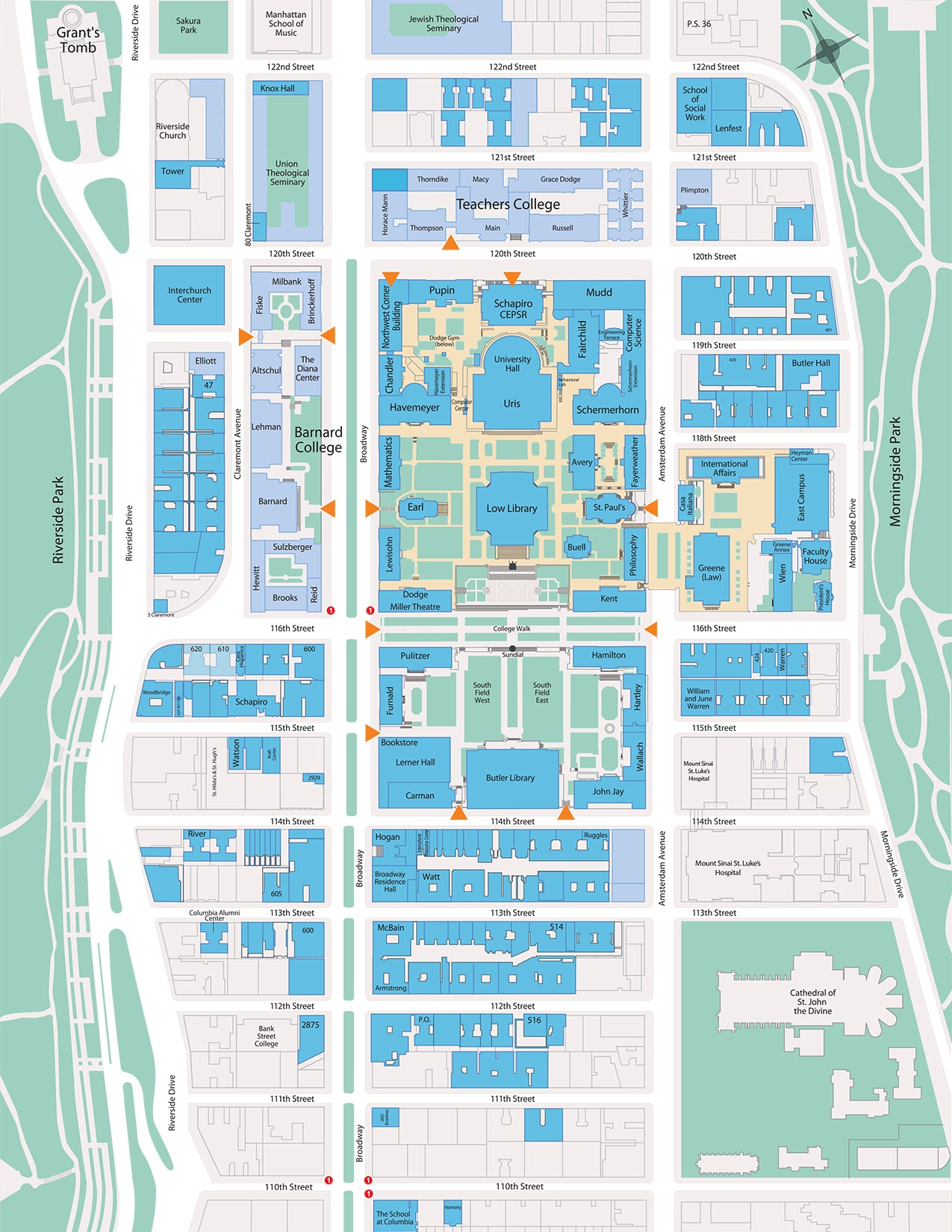 usc columbia campus map