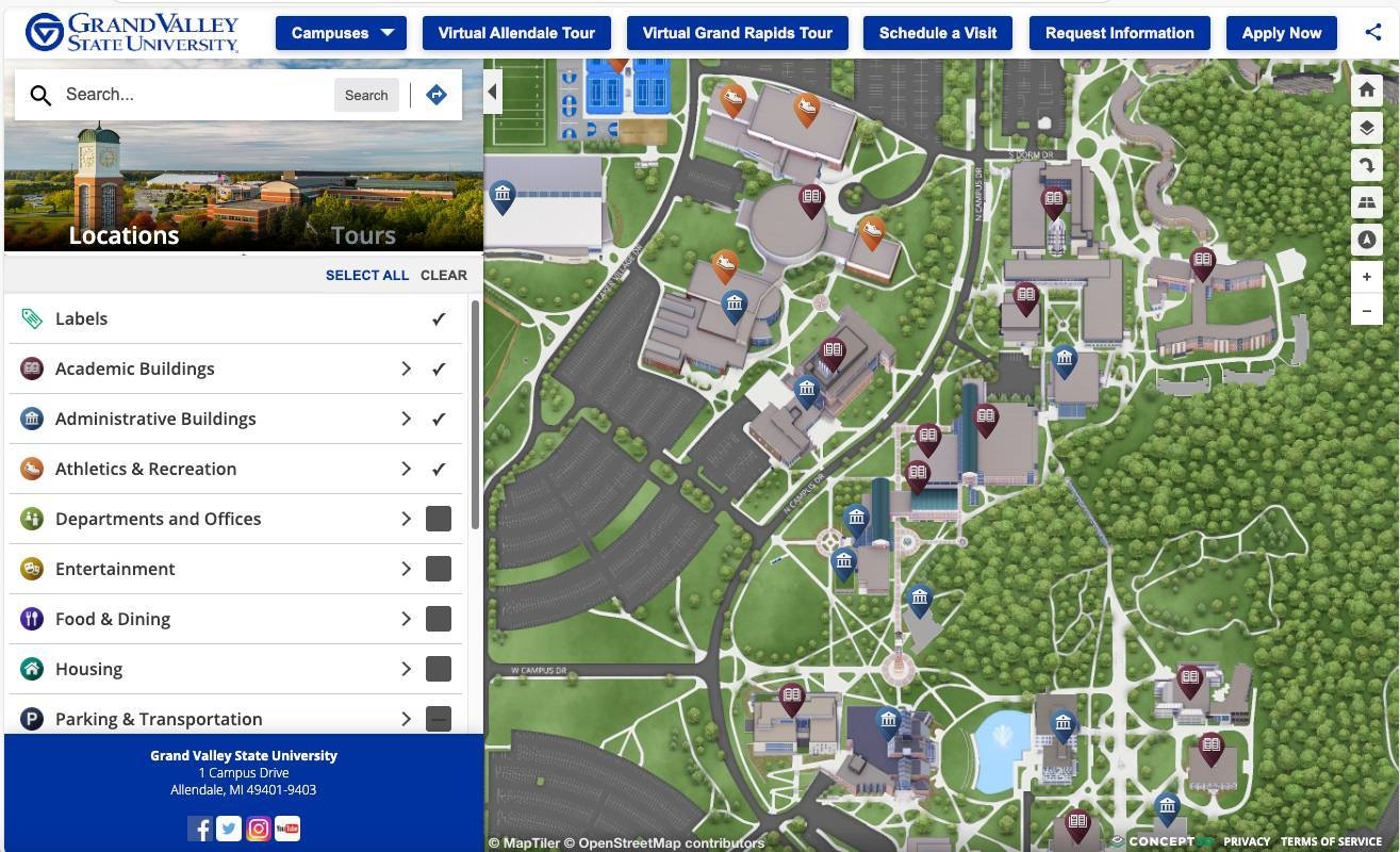 Maps And Wayfinding Grand Valley State University Maps And Wayfinding Grand Valley State University