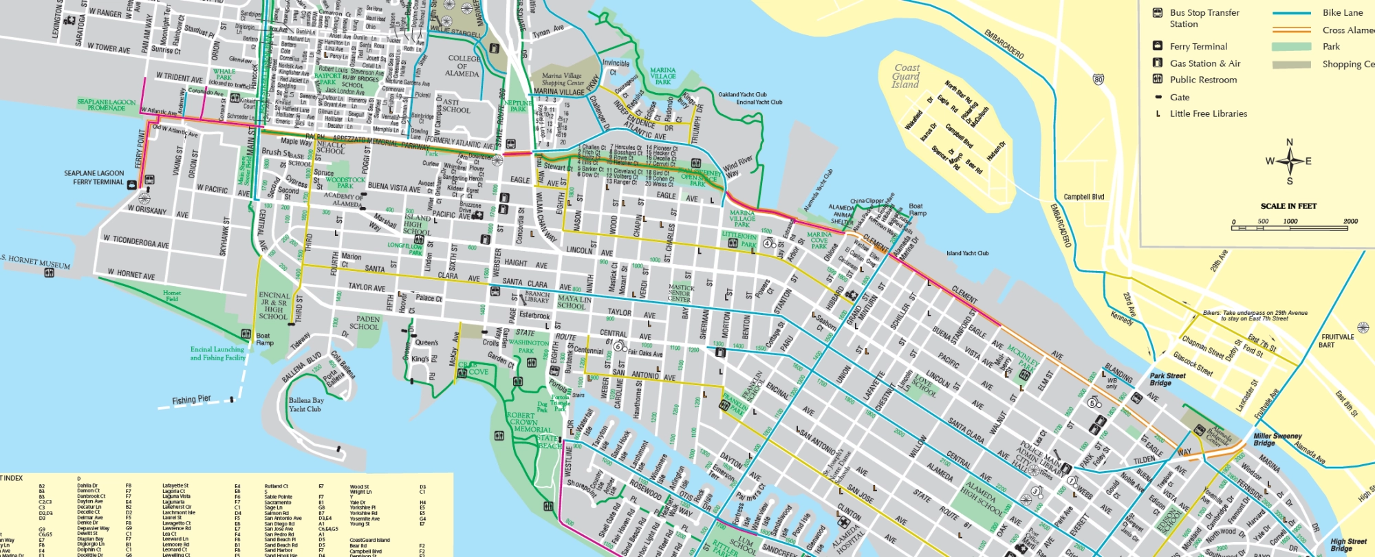 Maps Bike Walk Alameda
