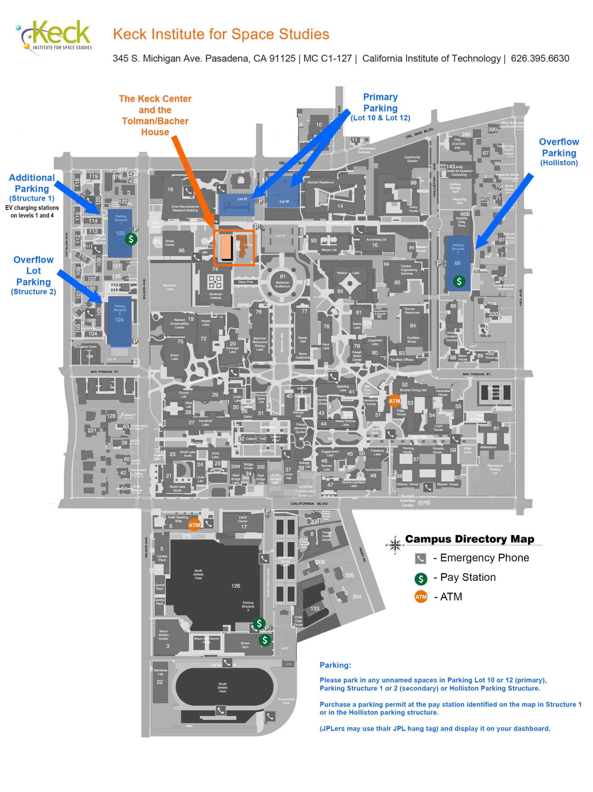 MAPS DIRECTIONS Keck Institute For Space Studies