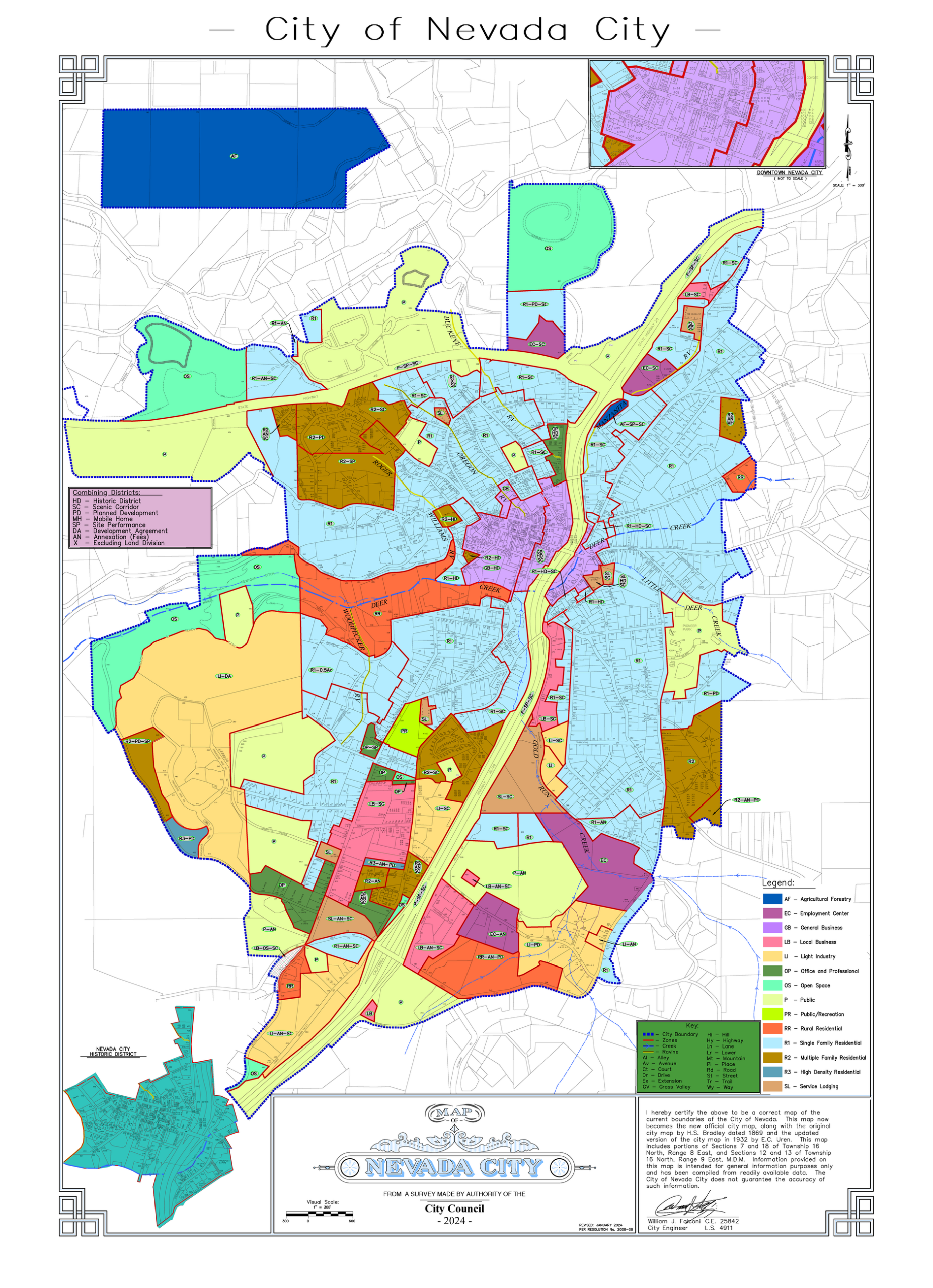 nevada city map