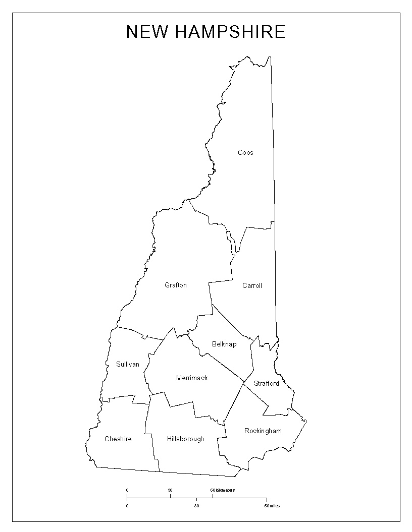 map of nh by county