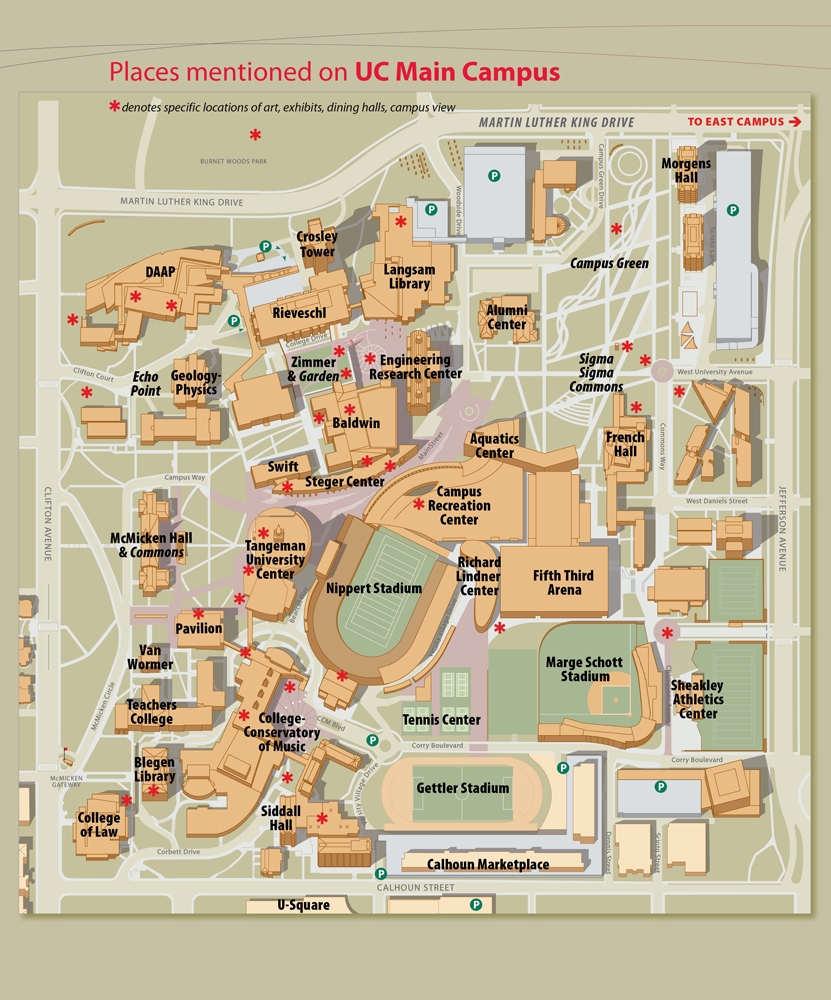 Maps Of The University Of Cincinnati University Of Cincinnati