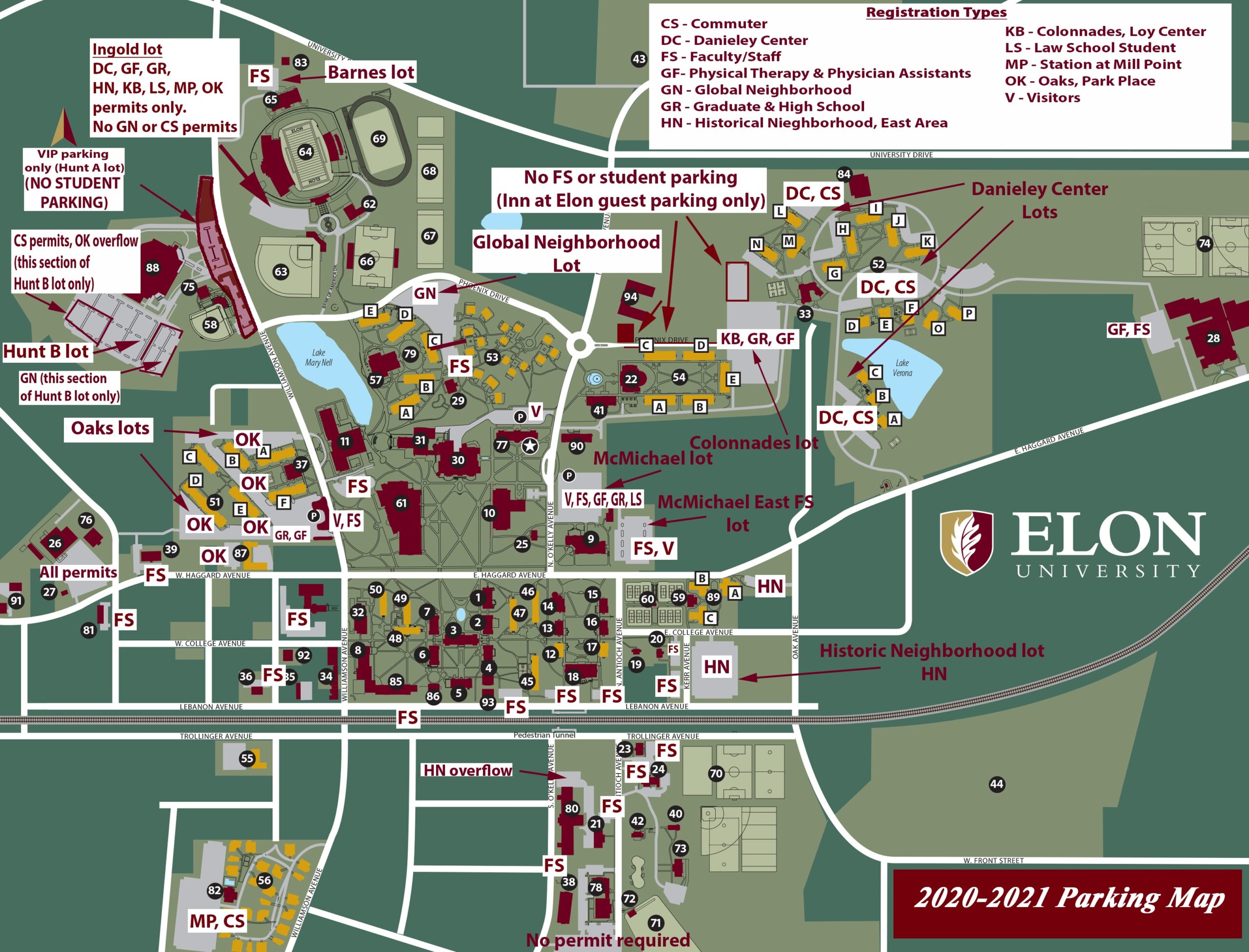 Maps Transportation Elon University