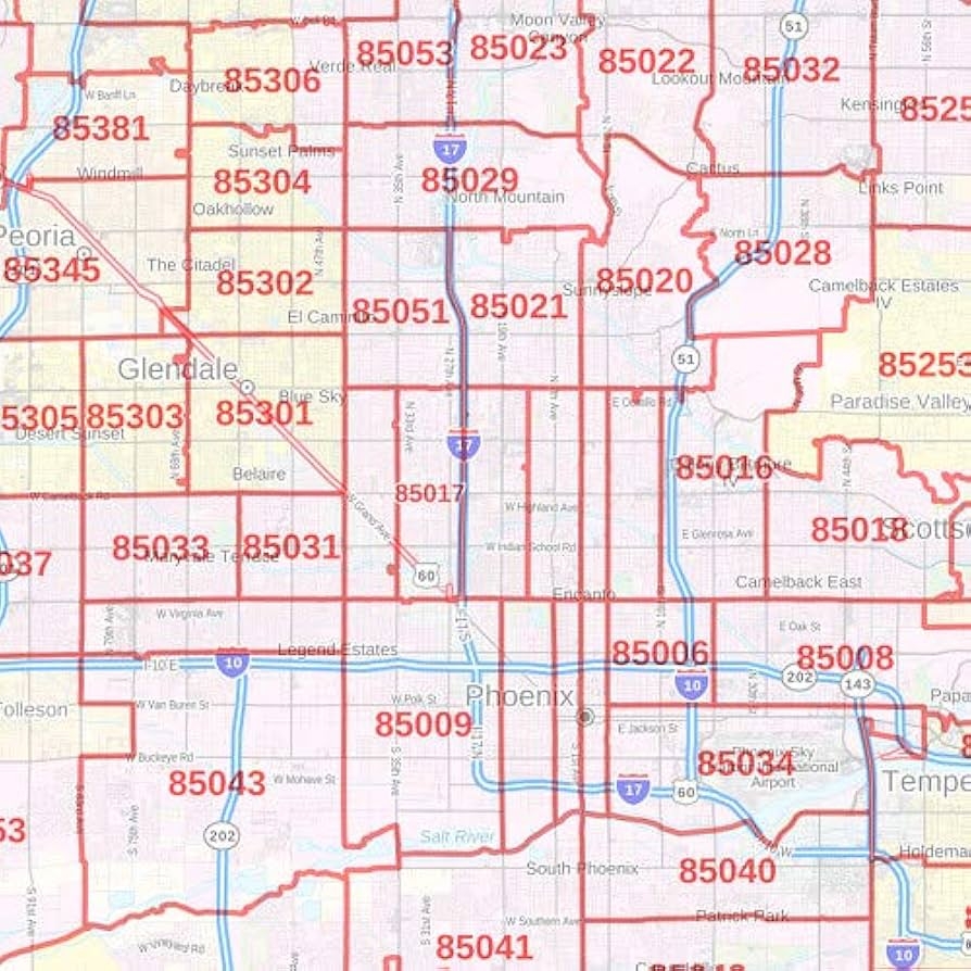 Maricopa County Arizona ZIP Codes 48 X 36 Paper Wall Map Amazon co uk Stationery Office Supplies Maricopa County Arizona ZIP Codes 48 X 36 Paper Wall Map Amazon co uk Stationery Office Supplies