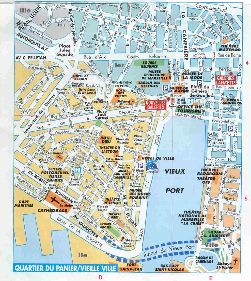marseille france map of city