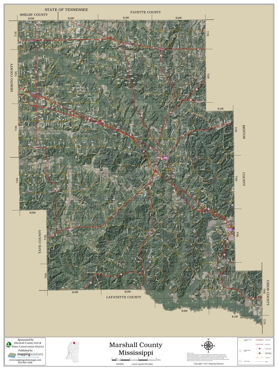 Marshall County Mississippi 2023 Aerial Wall Map Mapping Solutions Marshall County Mississippi 2023 Aerial Wall Map Mapping Solutions