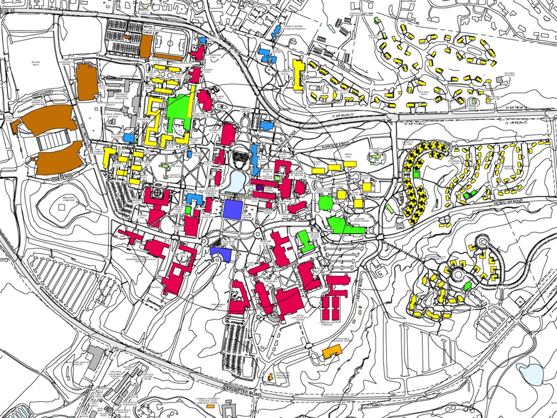 clemson map campus