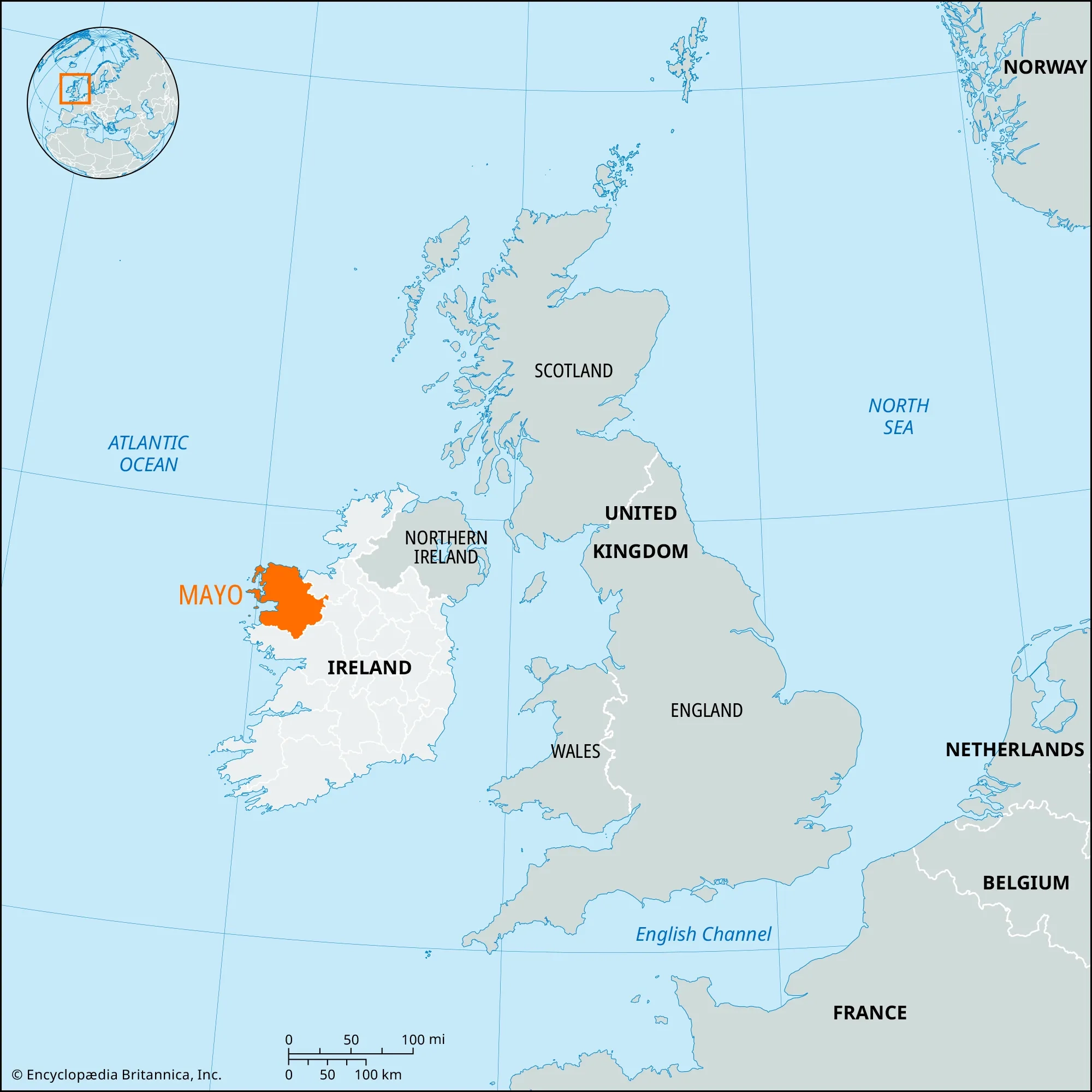 Mayo Ireland Map Population Facts Britannica