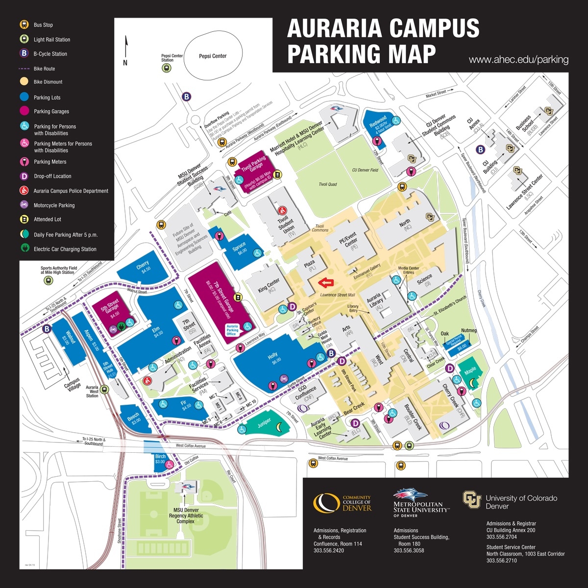 auraria campus map auraria campus map