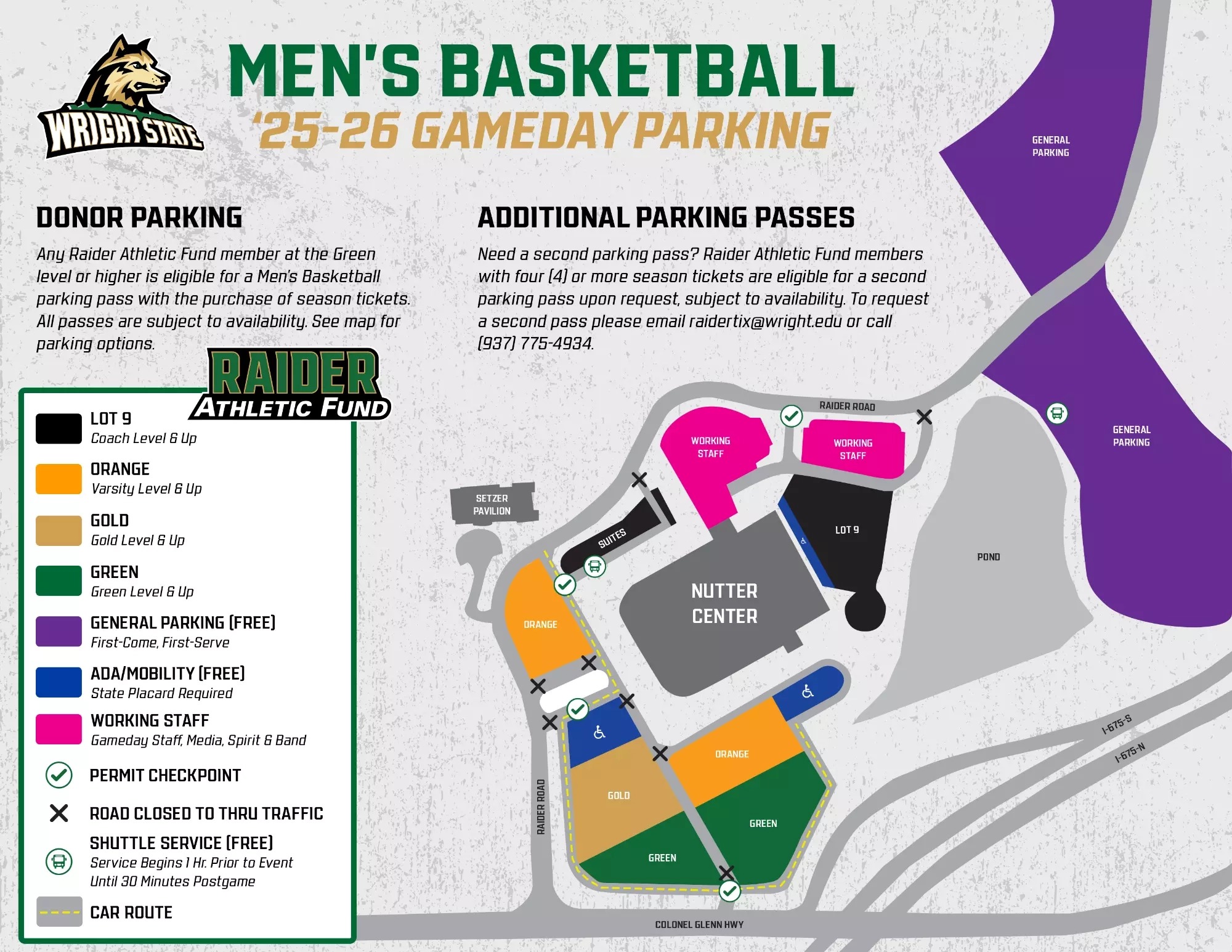 Men s Basketball Parking Wright State University Athletics Men s Basketball Parking Wright State University Athletics