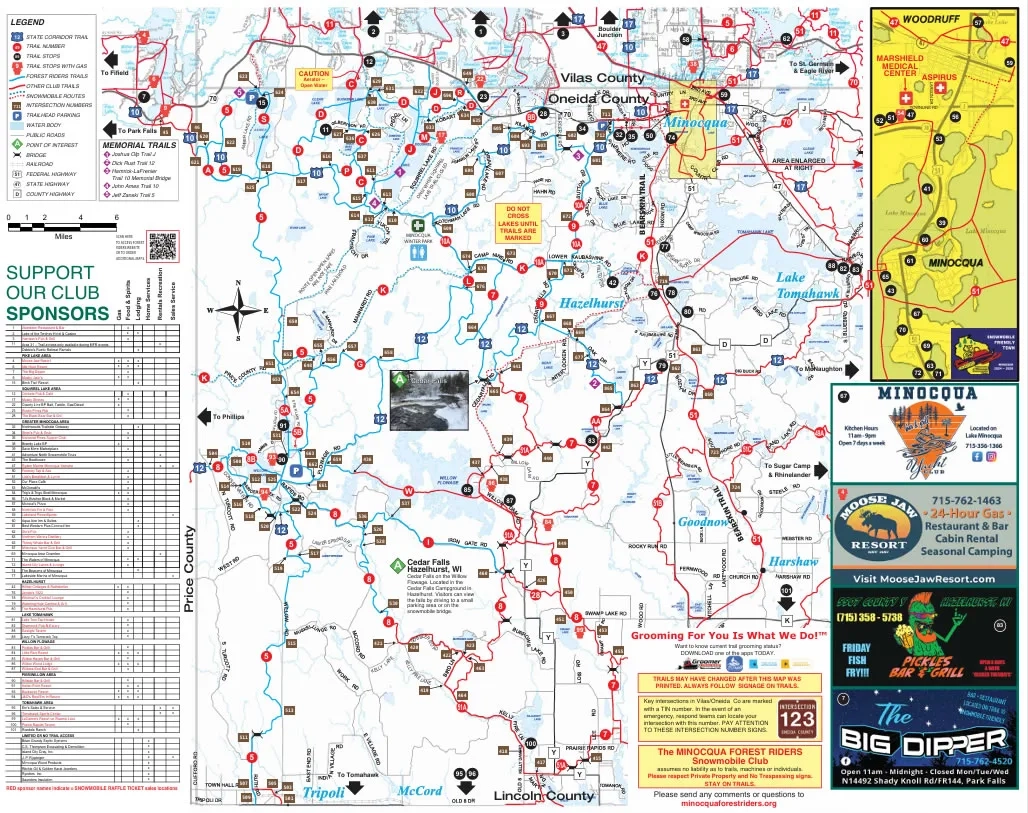 MFR Trail Map Minocqua Forest Riders