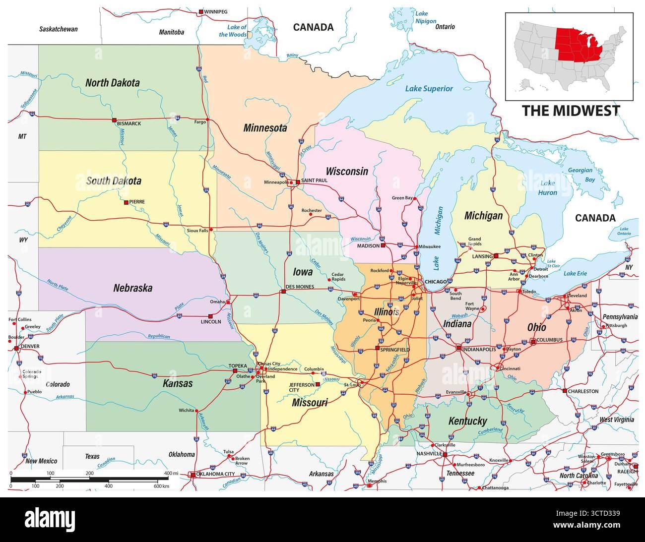 Midwest Map Hi res Stock Photography And Images Alamy Midwest Map Hi res Stock Photography And Images Alamy