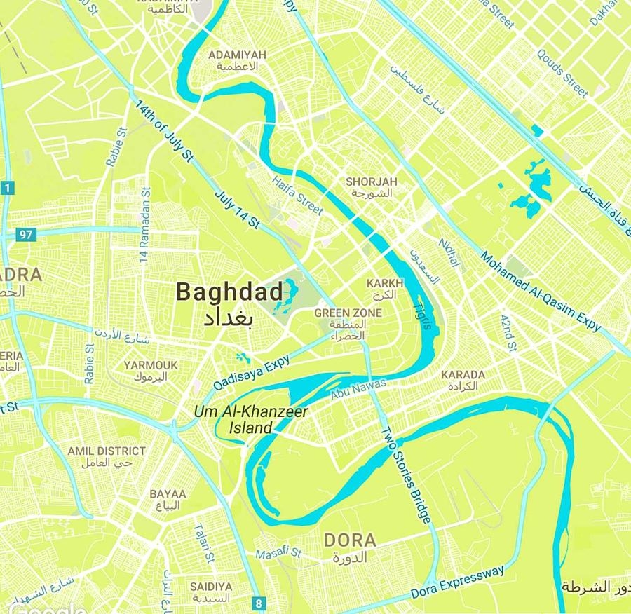 Minimalist Modern Map Of Baghdad Iraq 9 Painting By Celestial Images Fine Art America