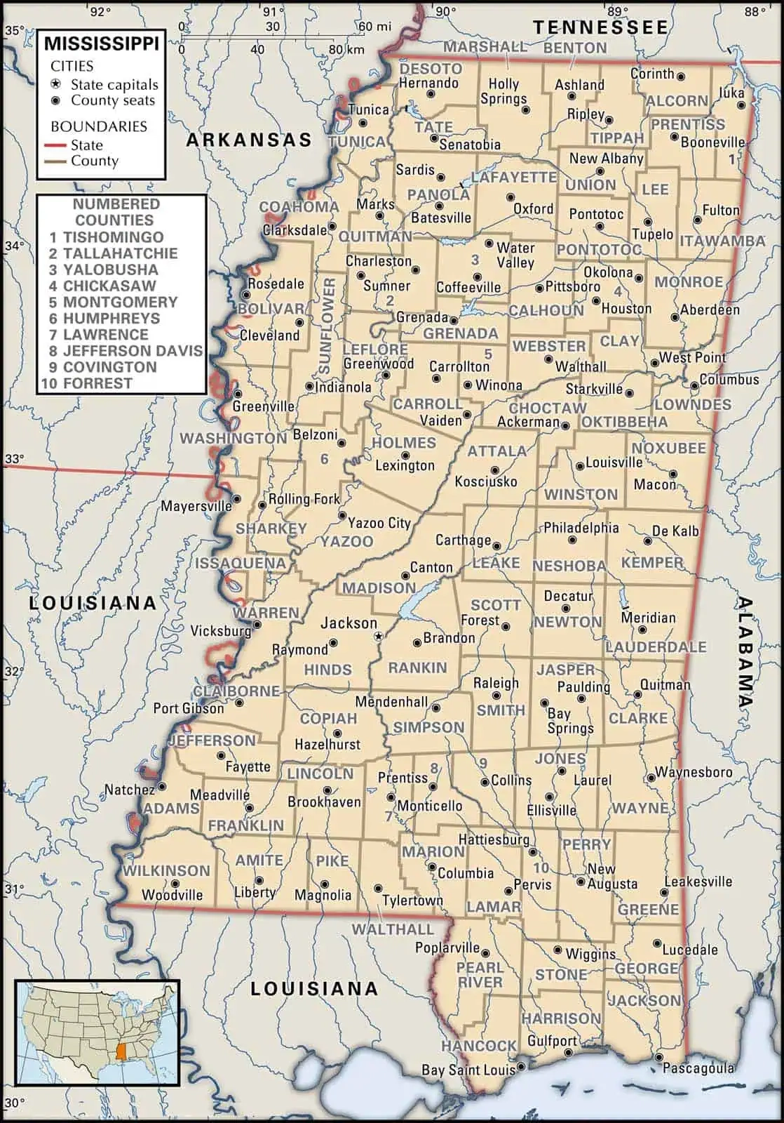Mississippi County Maps Interactive History Complete List