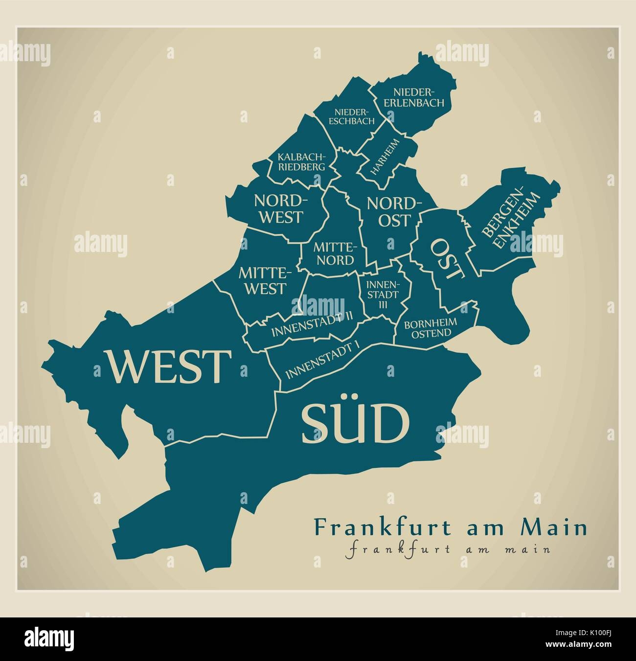 Modern City Map Frankfurt Am Main City Of Germany DE Stock Vector Image Art Alamy