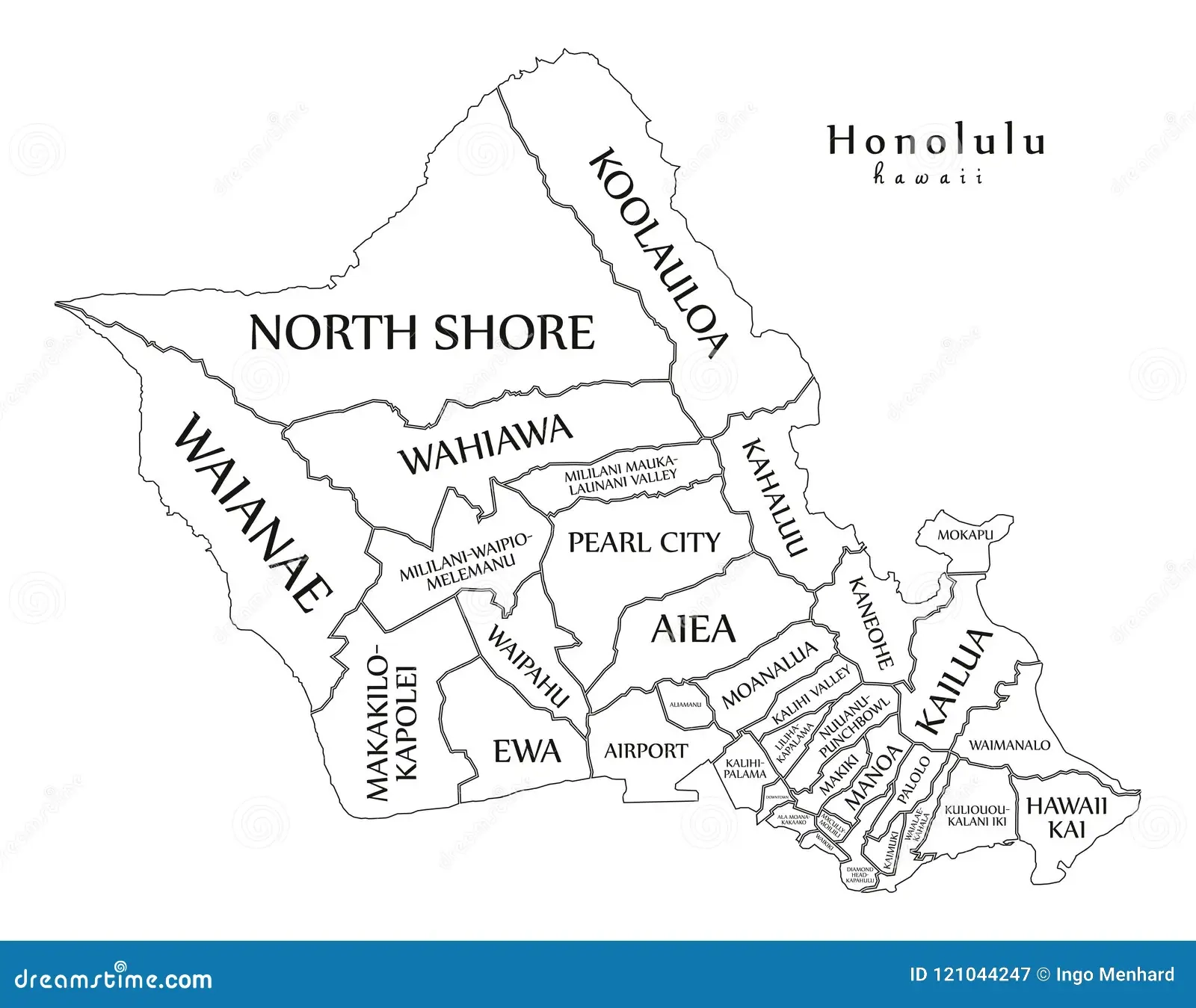 honolulu hawaii city map