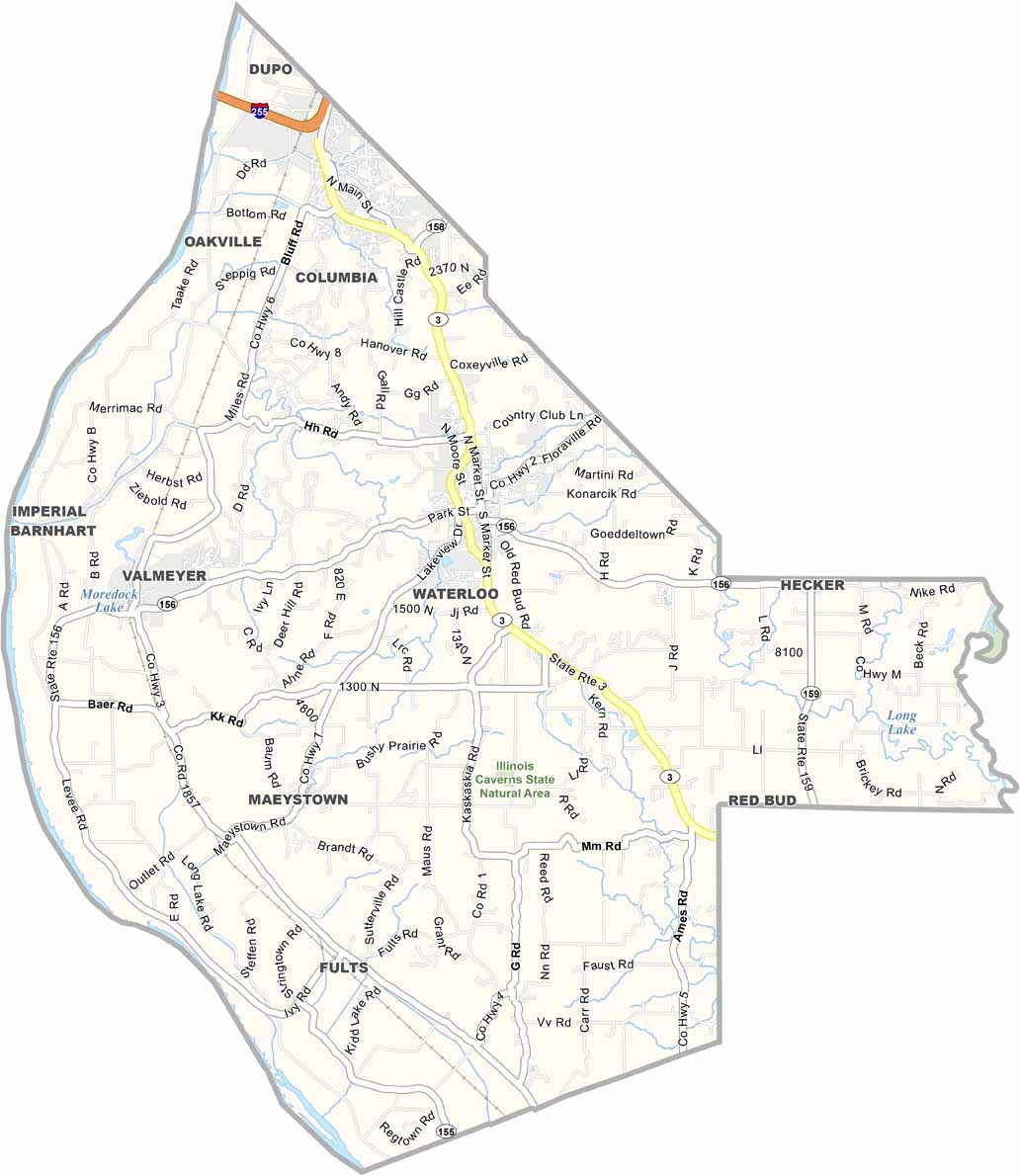 Monroe County Map Illinois US County Maps Monroe County Map Illinois US County Maps