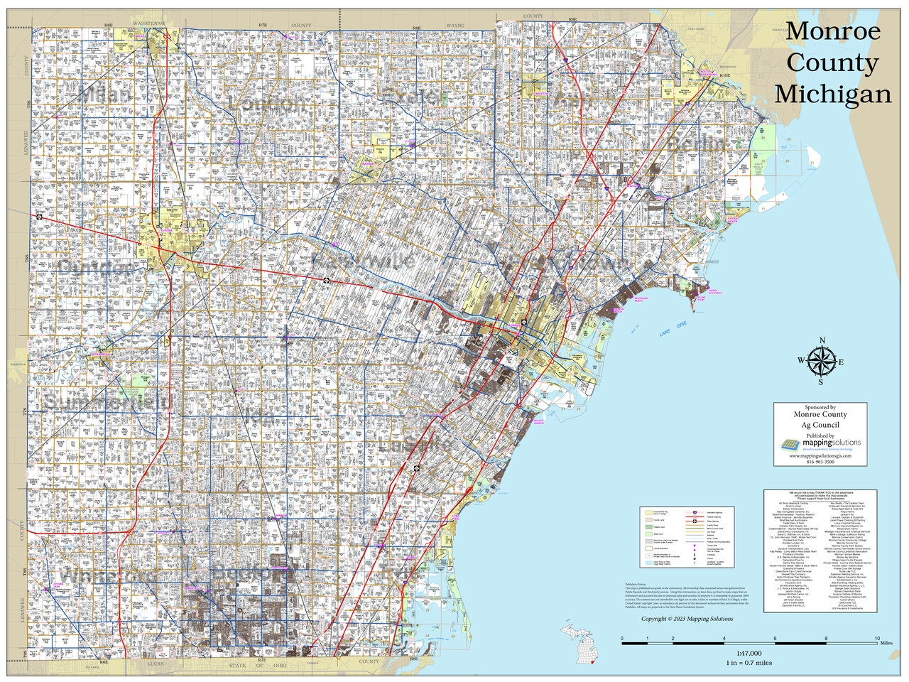 map of monroe county map of monroe county