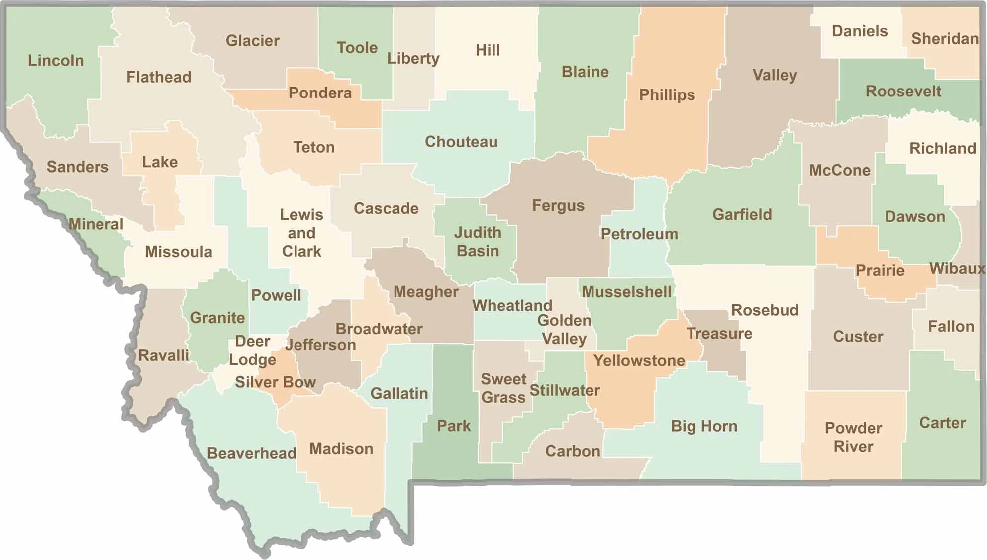 map of montana counties