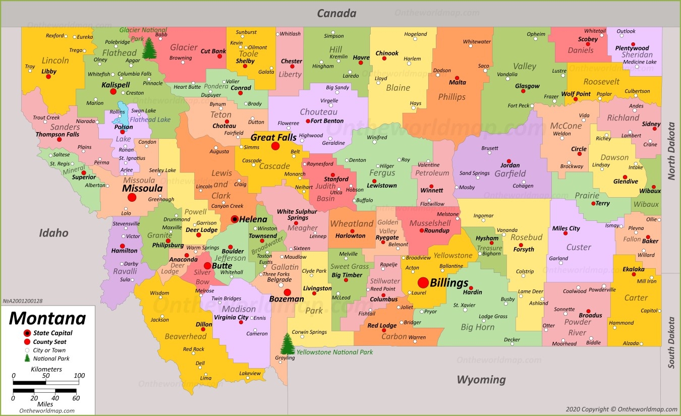 Montana State Map USA Maps Of Montana MT Montana State Map USA Maps Of Montana MT