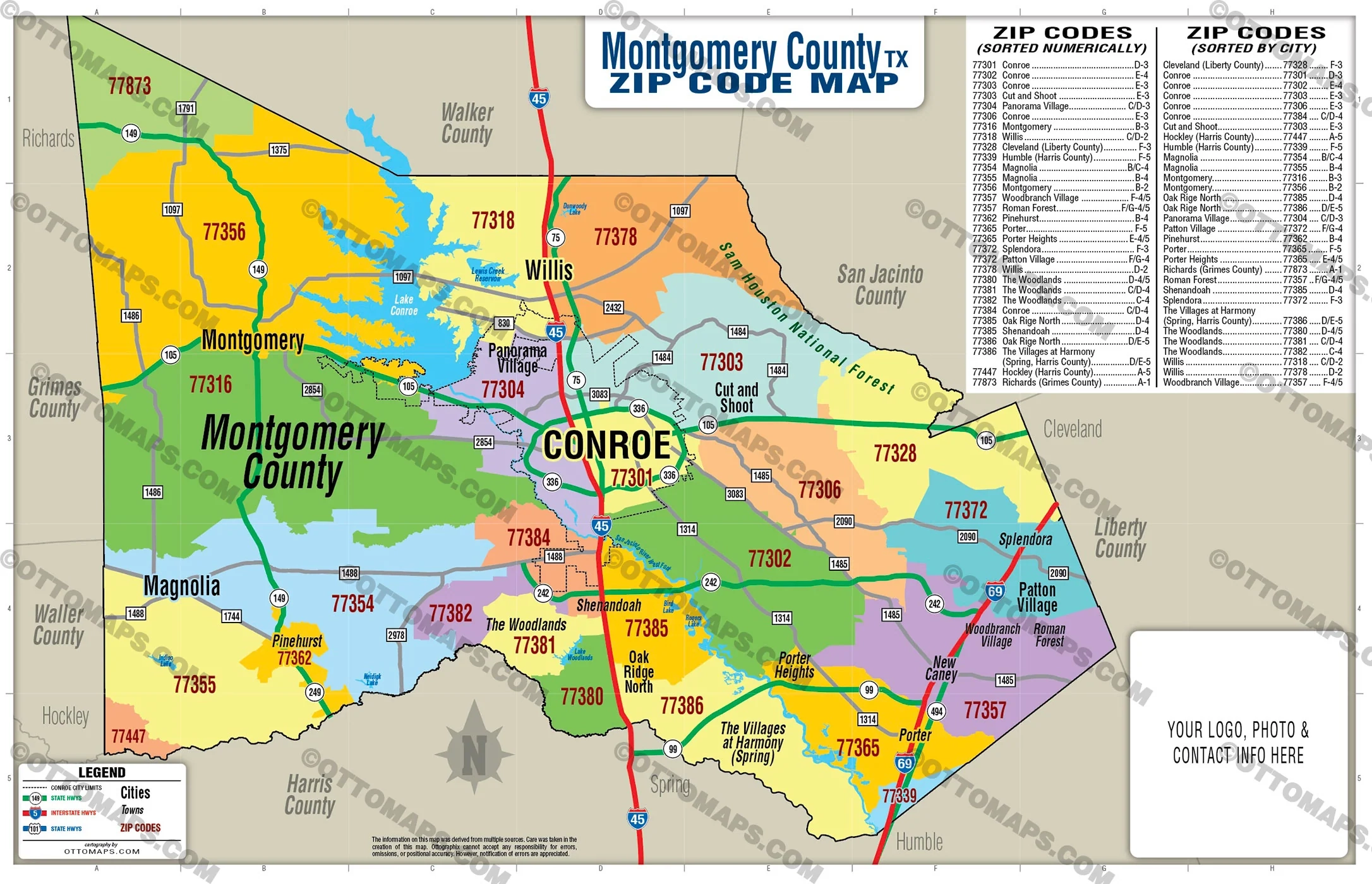 Montgomery County Texas Zip Code Map FILES PDF And AI Editable Otto Maps Montgomery County Texas Zip Code Map FILES PDF And AI Editable Otto Maps