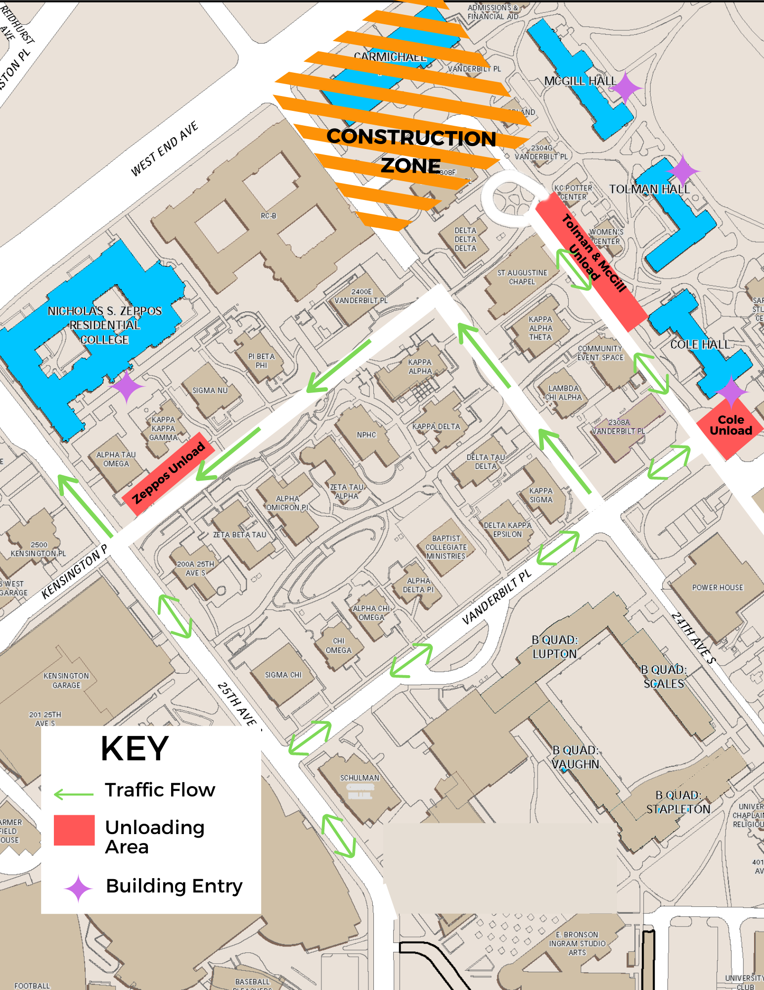 MOVE IN MAP 2021 Zep Cole Tol McG Greek Housing And Residential Experience Vanderbilt University