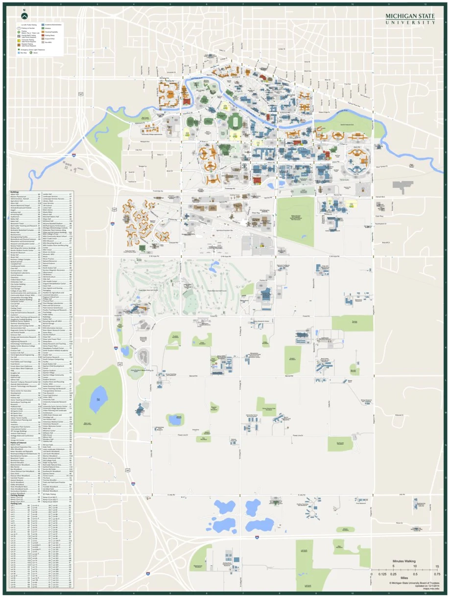 MSU Full Campus Map By Avenza Systems Inc Avenza Maps