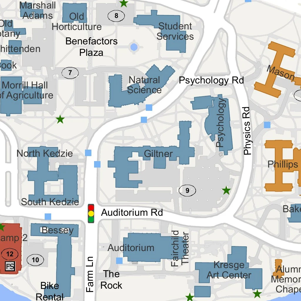 MSU Main Campus Map By Avenza Systems Inc Avenza Maps