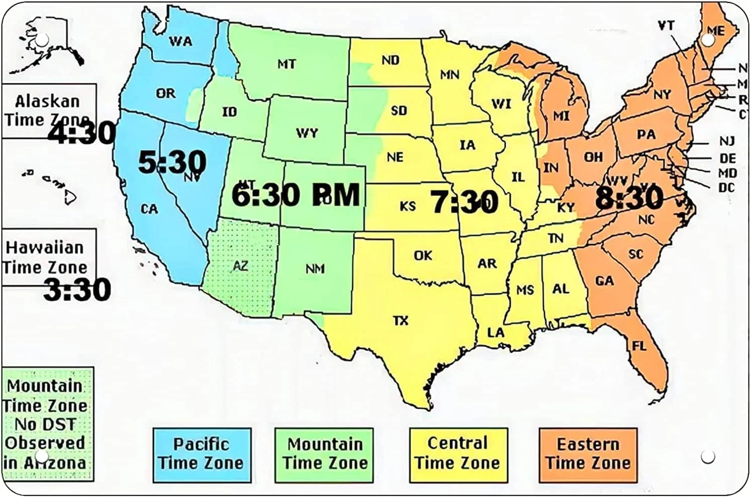 printable time zone map of united states printable time zone map of united states