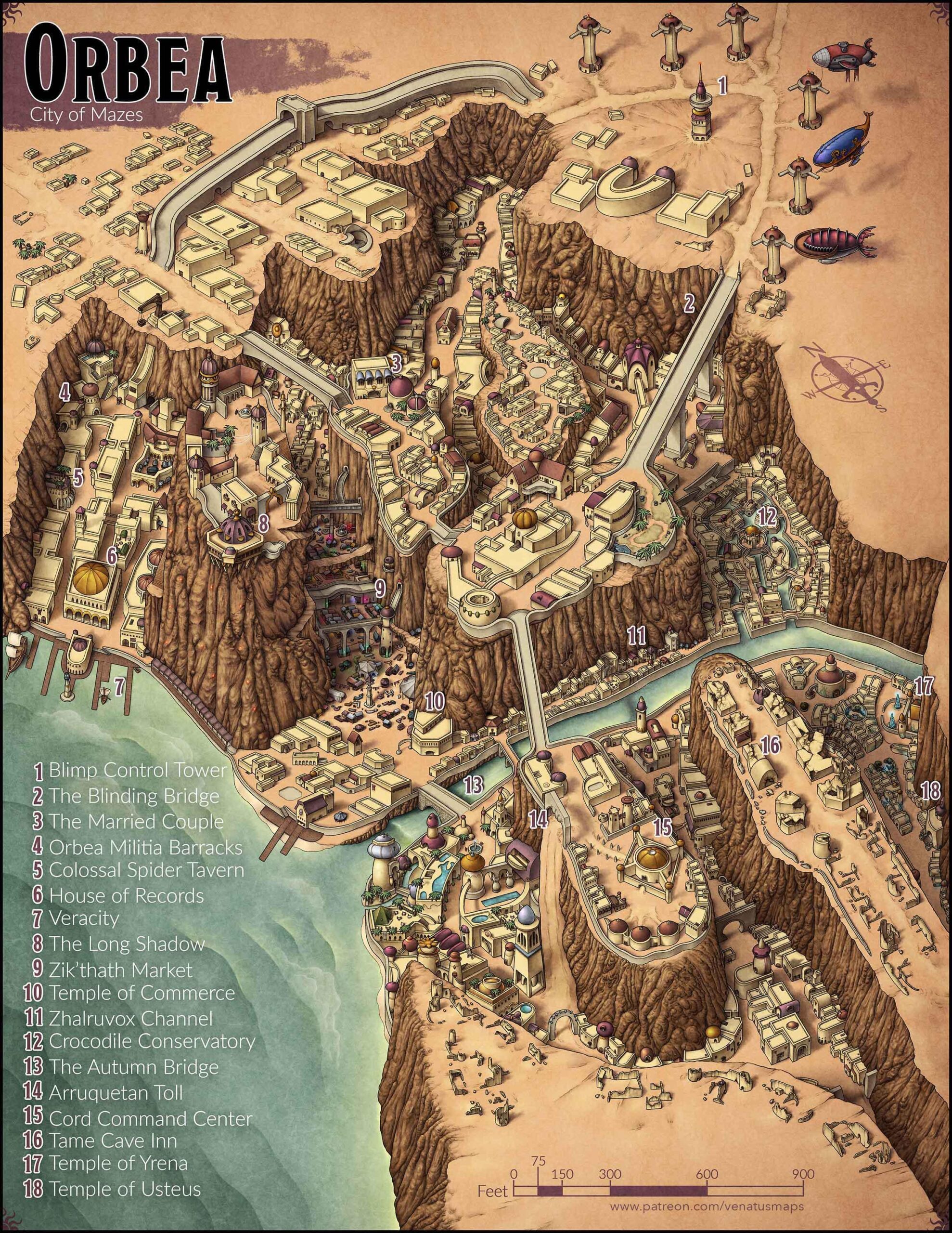 My Largest Most Ambitious Map I ve Ever Made Orbea The City Of Mazes R dndmaps