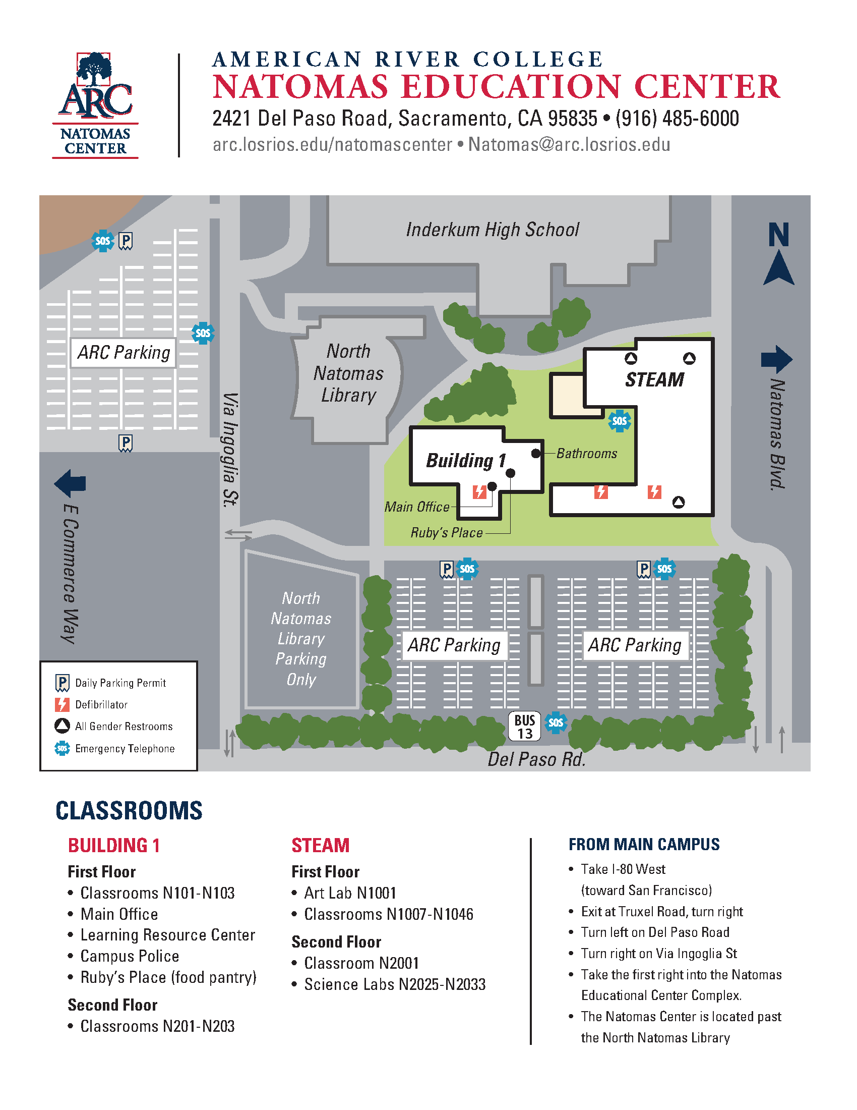 Natomas Center Parking And Map American River College Natomas Center Parking And Map American River College