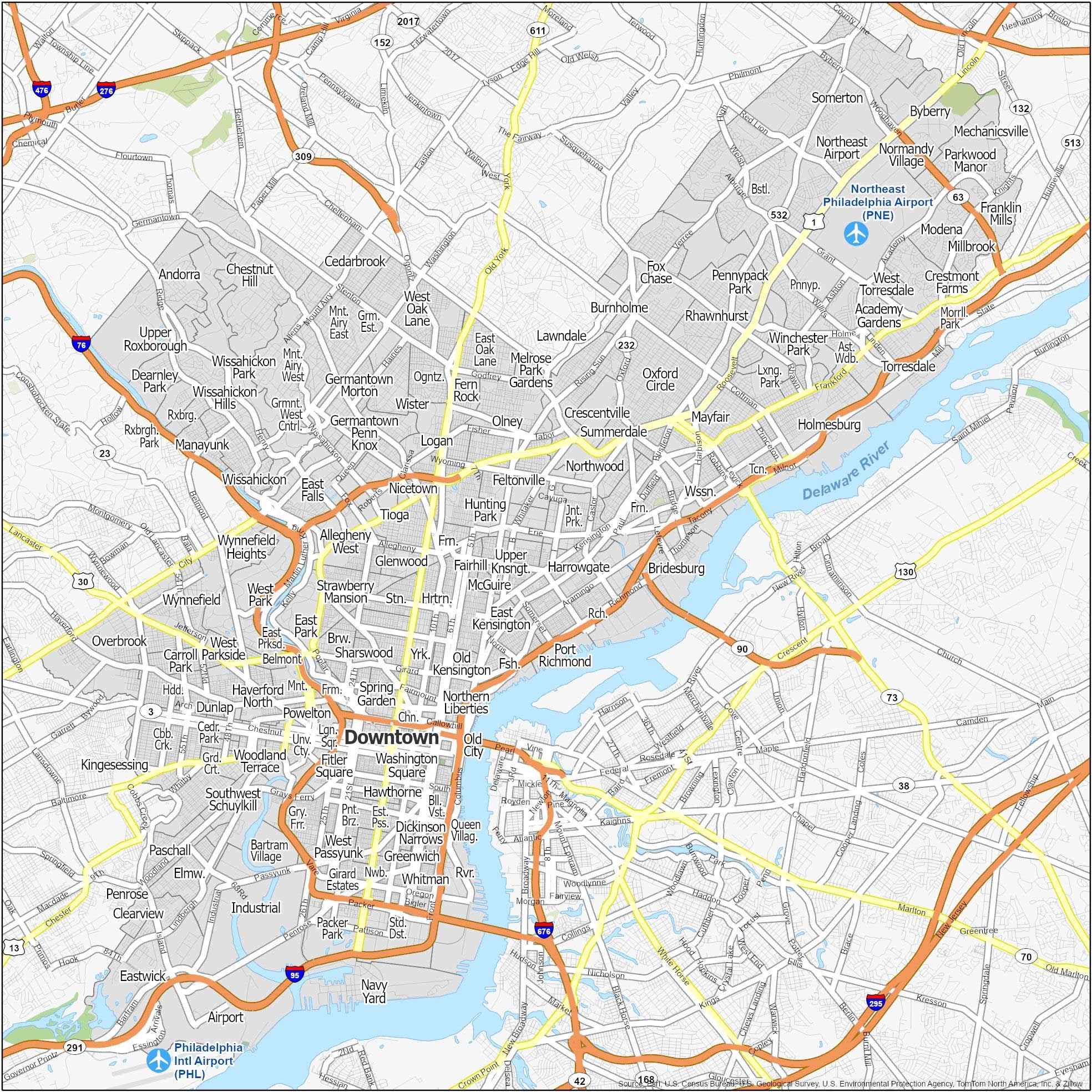 Neighborhood Map Of Philadelphia GIS Geography Neighborhood Map Of Philadelphia GIS Geography