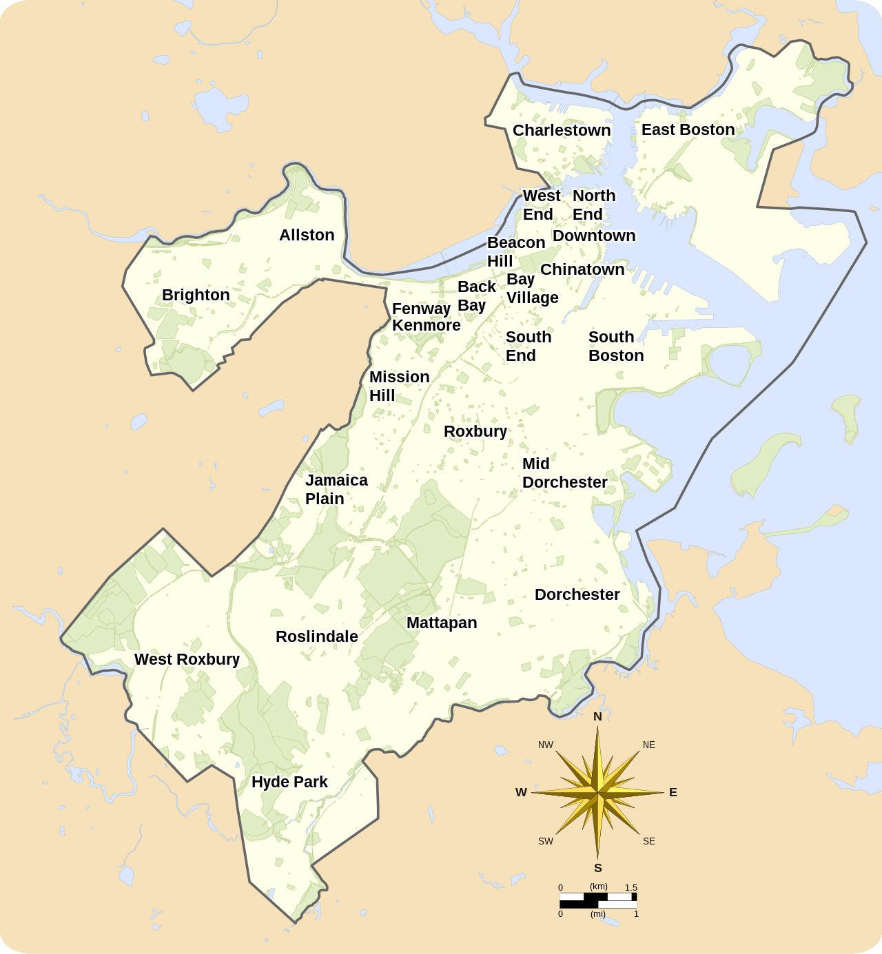 Neighborhoods In Boston Wikipedia