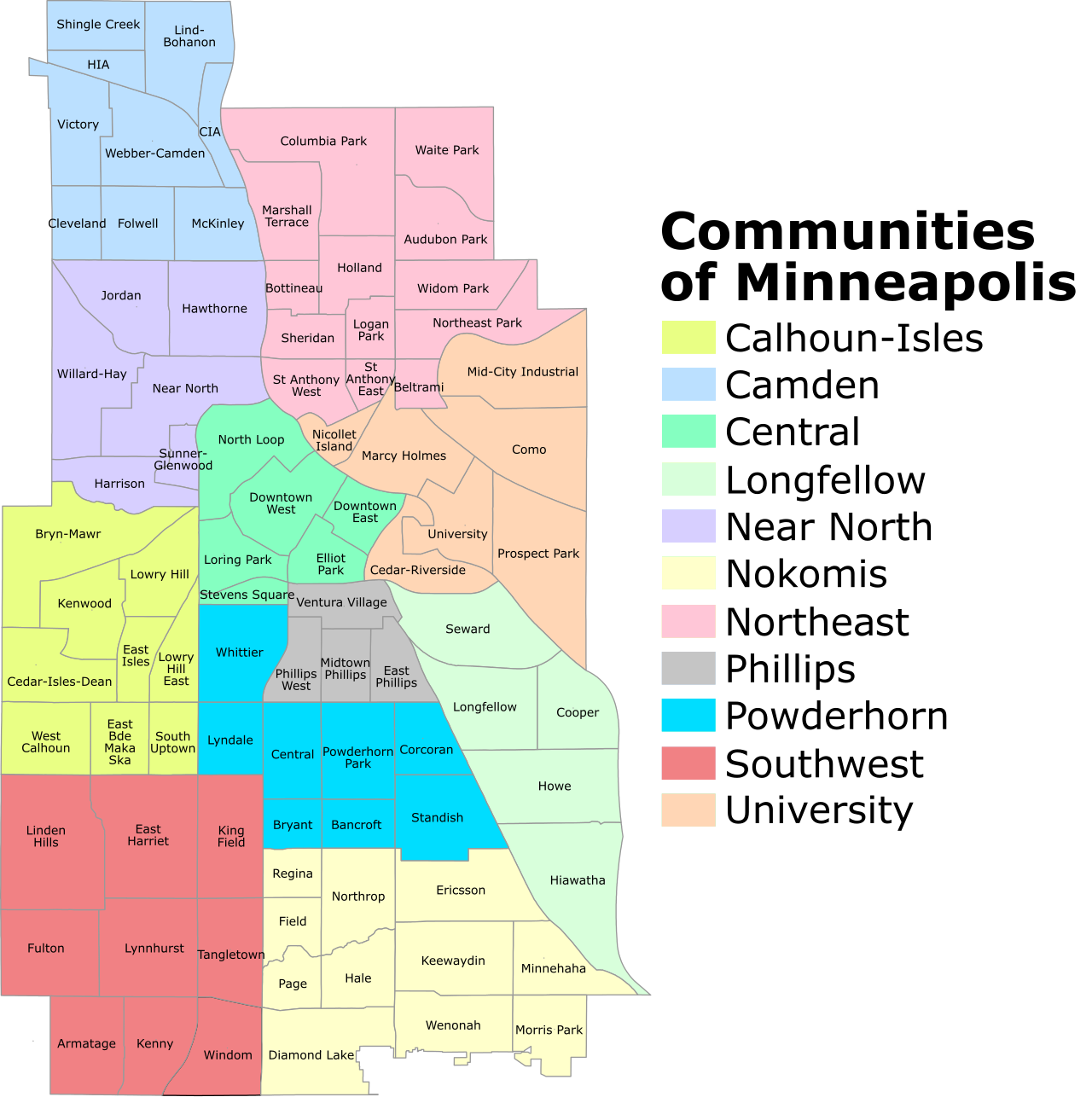 Neighborhoods Of Minneapolis Wikipedia