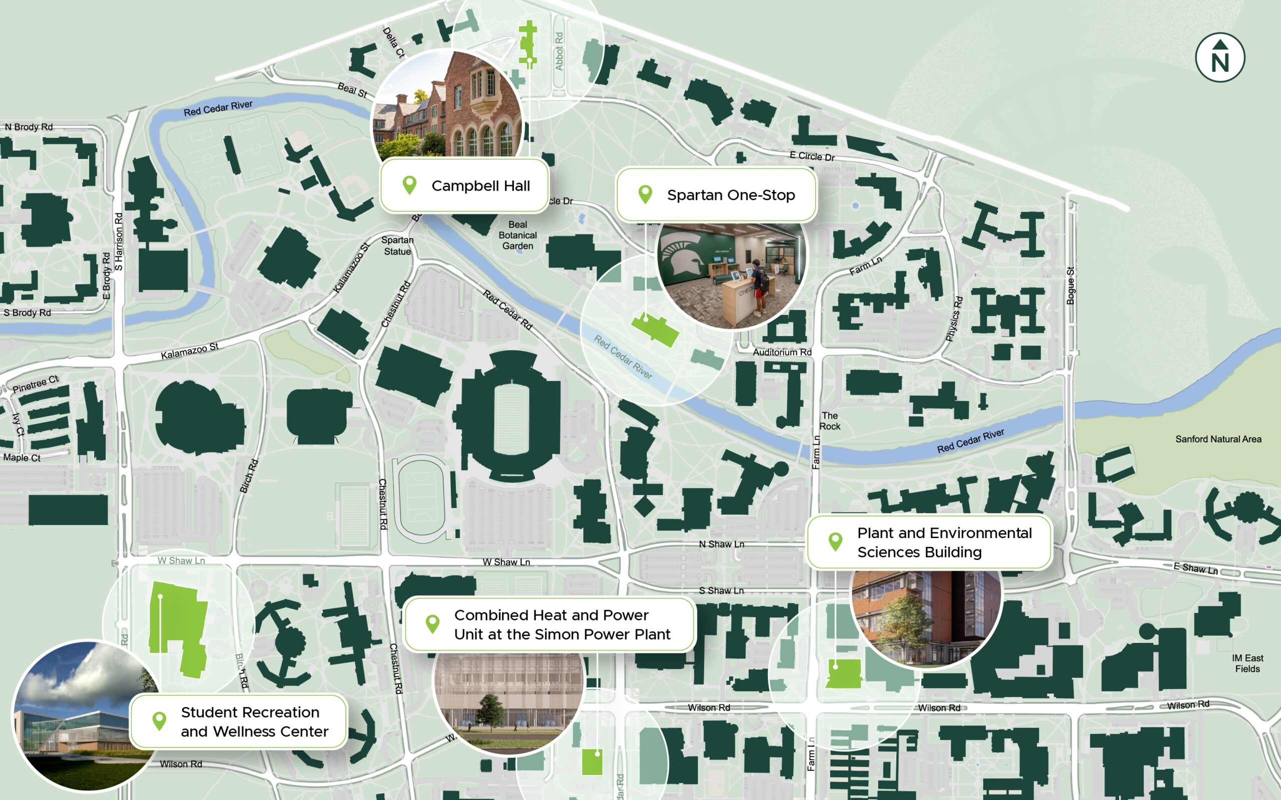 michigan state university campus map