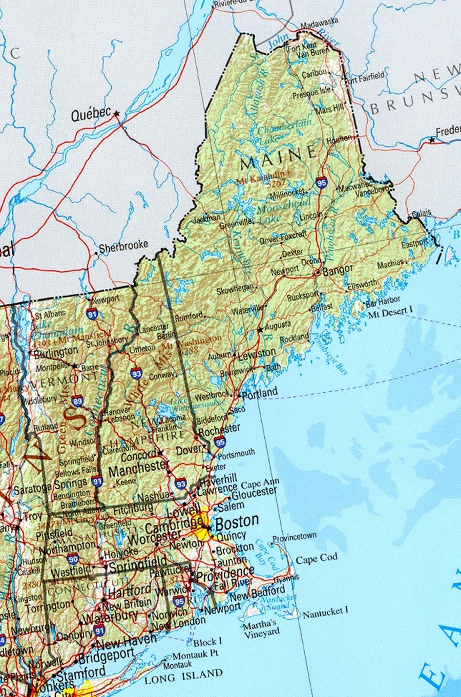 New England Reference Map New England Reference Map